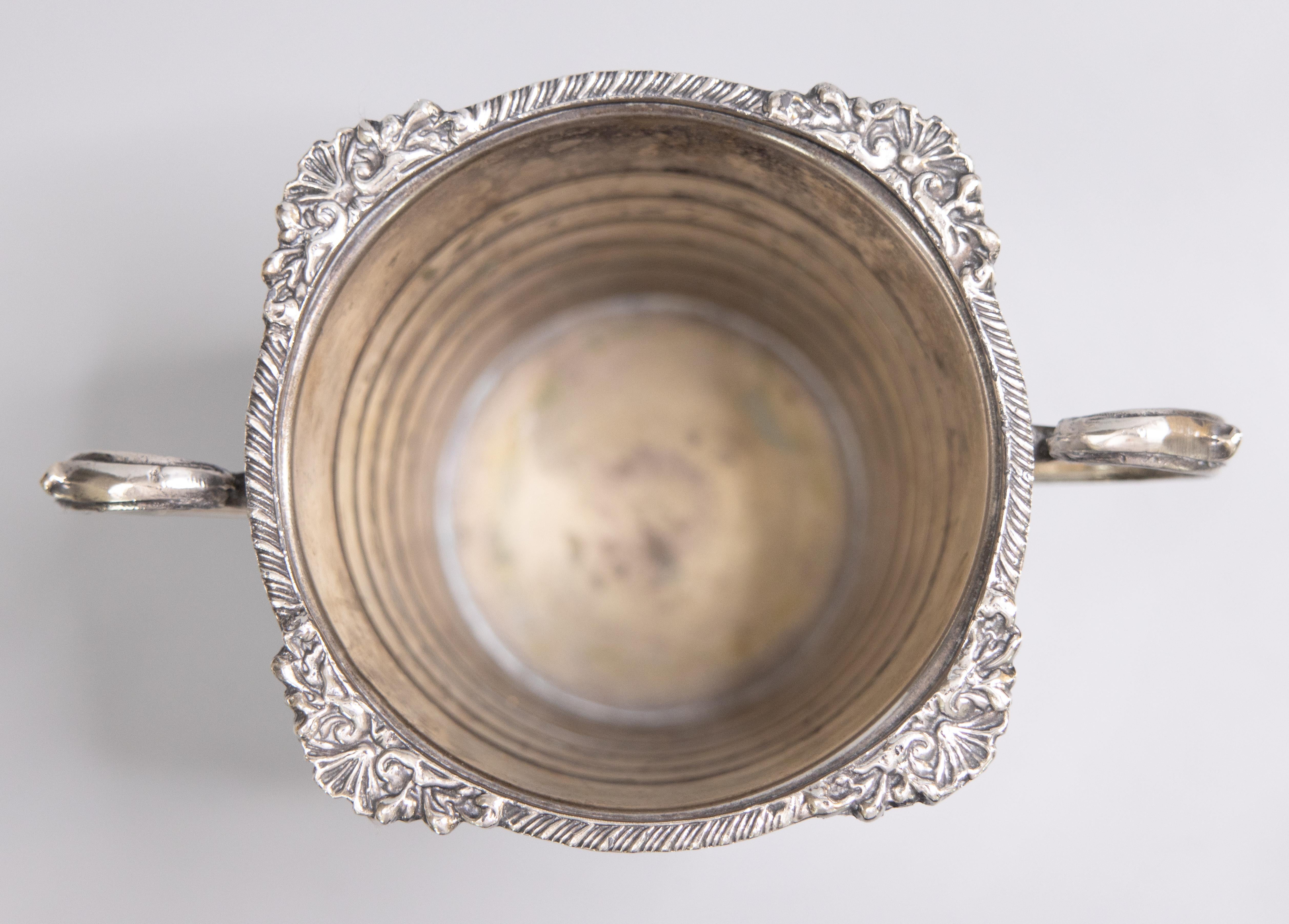 Mid-20th Century Silver Plate Wine Cooler Ice Bucket 3