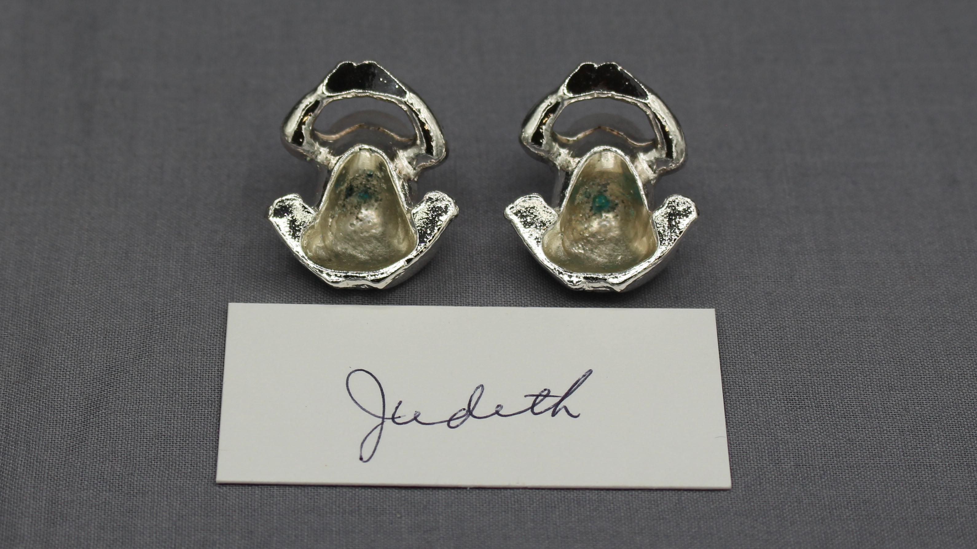 Mid 20th Century Silver Plated Frog Place Card Holders Set of 12 5