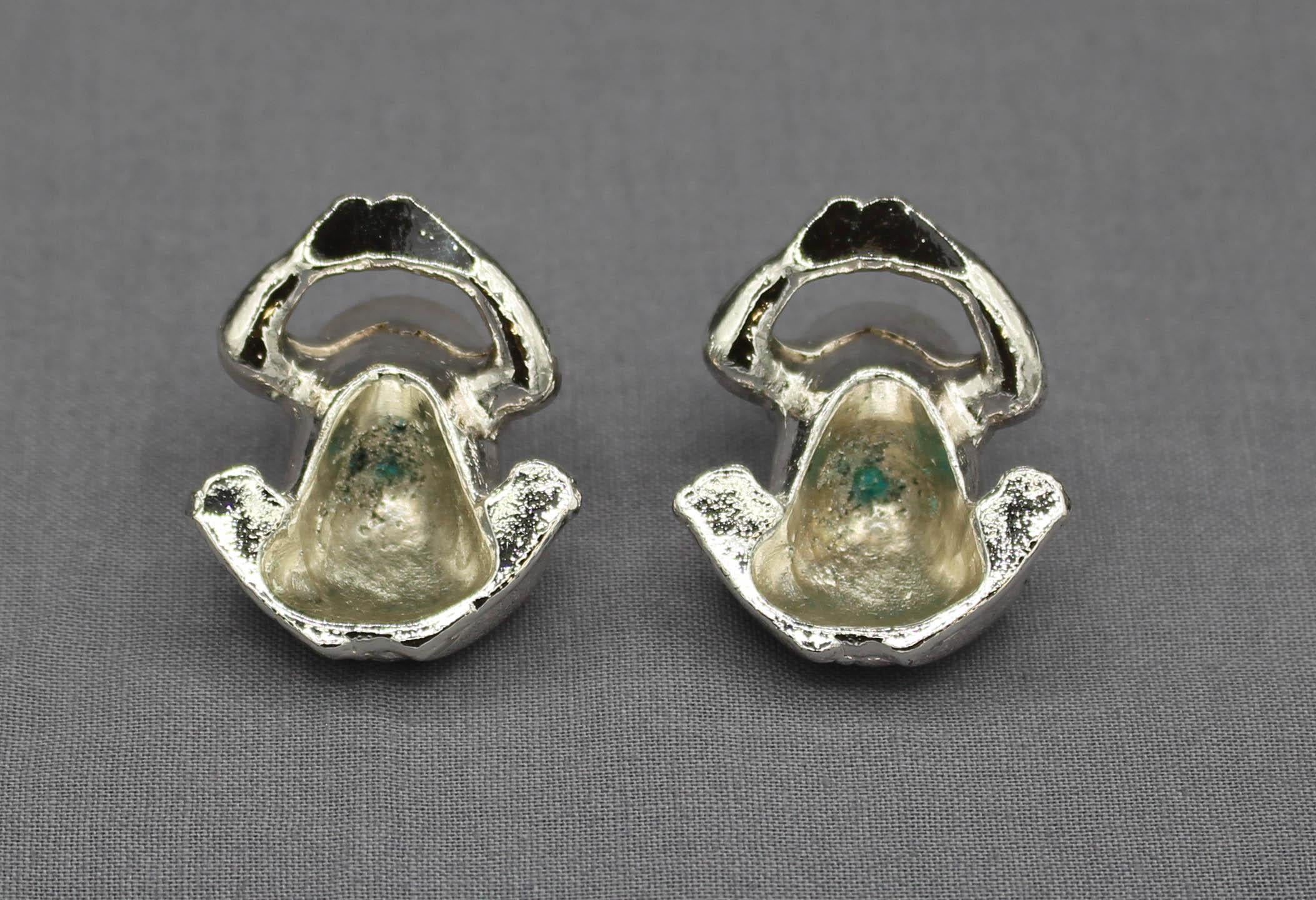 Mid 20th Century Silver Plated Frog Place Card Holders Set of 12 6