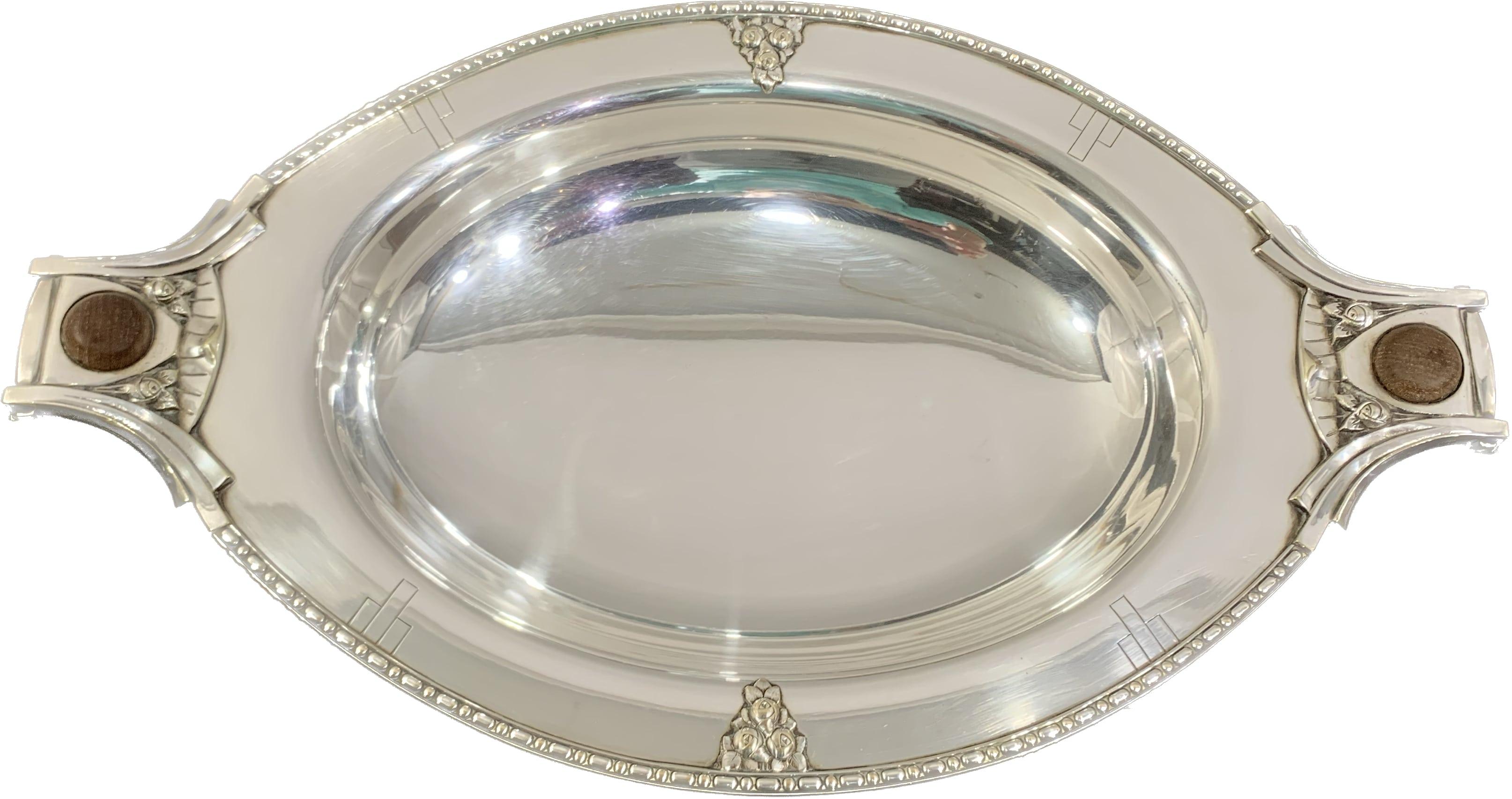 Vaso placcato in argento della metà del XX secolo con timbro Roux Marquiand in vendita 3