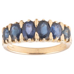 Mid-20th Century Six Stone Sapphire Ring