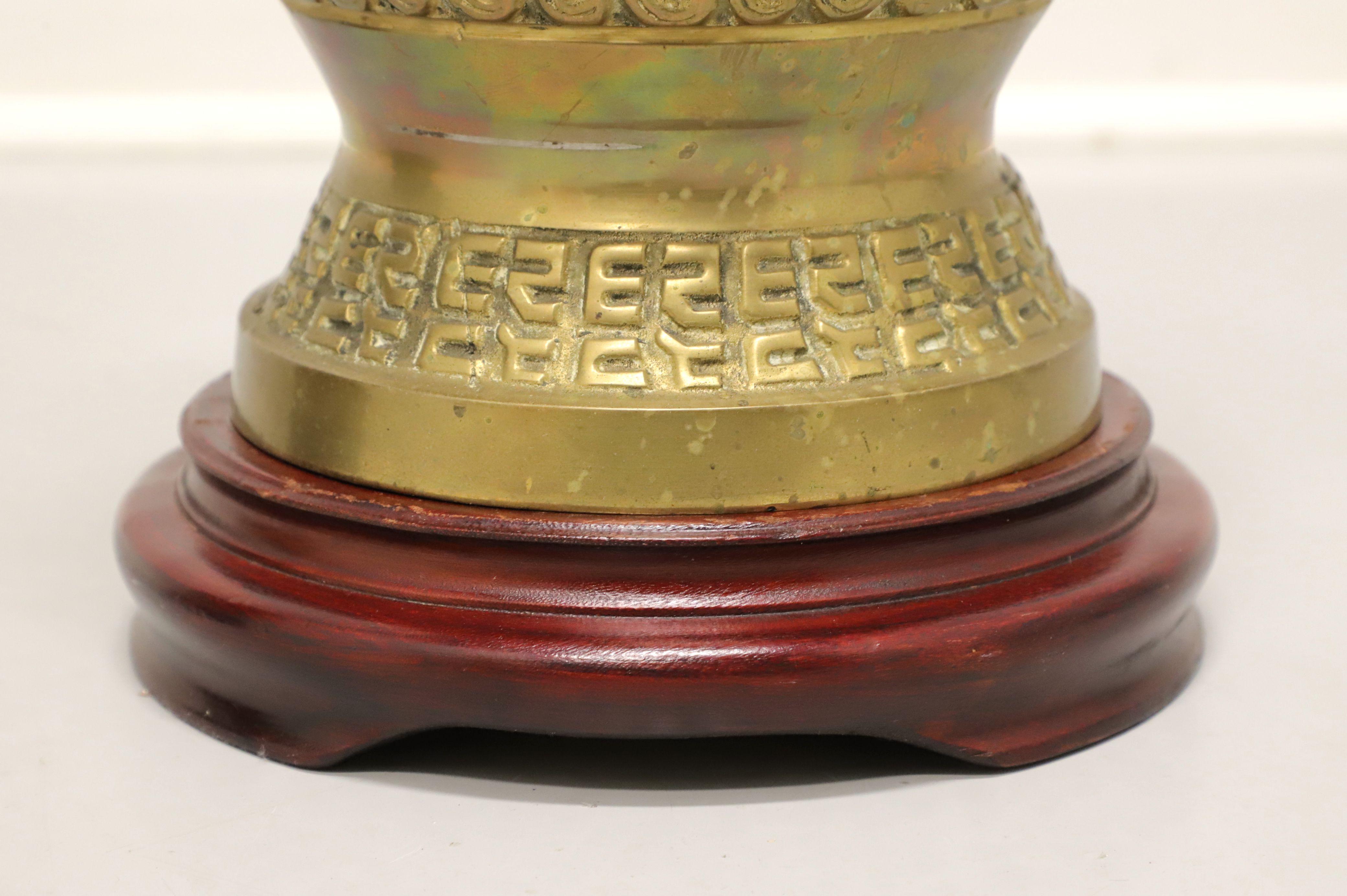 Mid 20th Century Solid Brass Decorative Urns - Pair For Sale 5