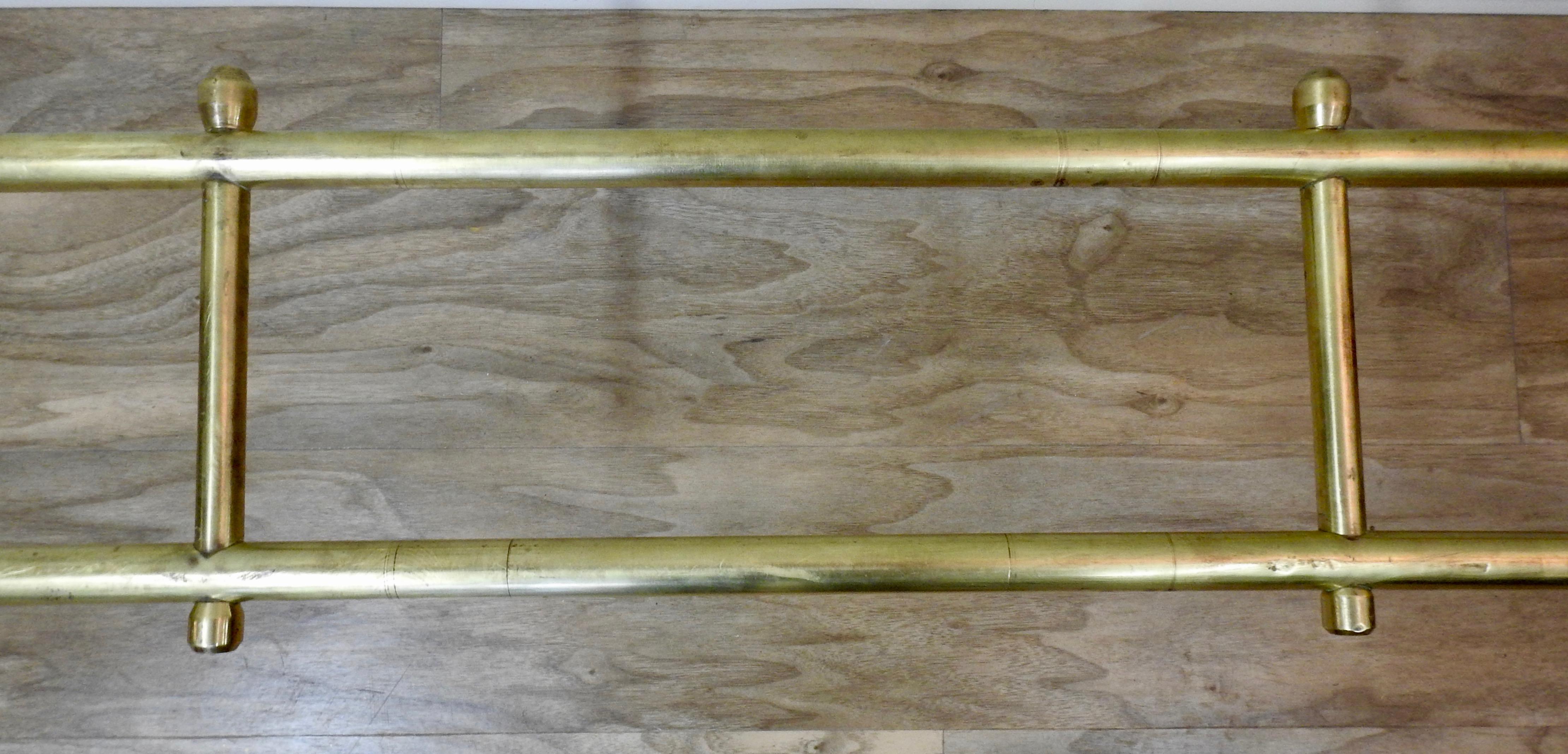 Fireplace Surround Solid Brass, Mid-20th Century In Fair Condition For Sale In Cookeville, TN