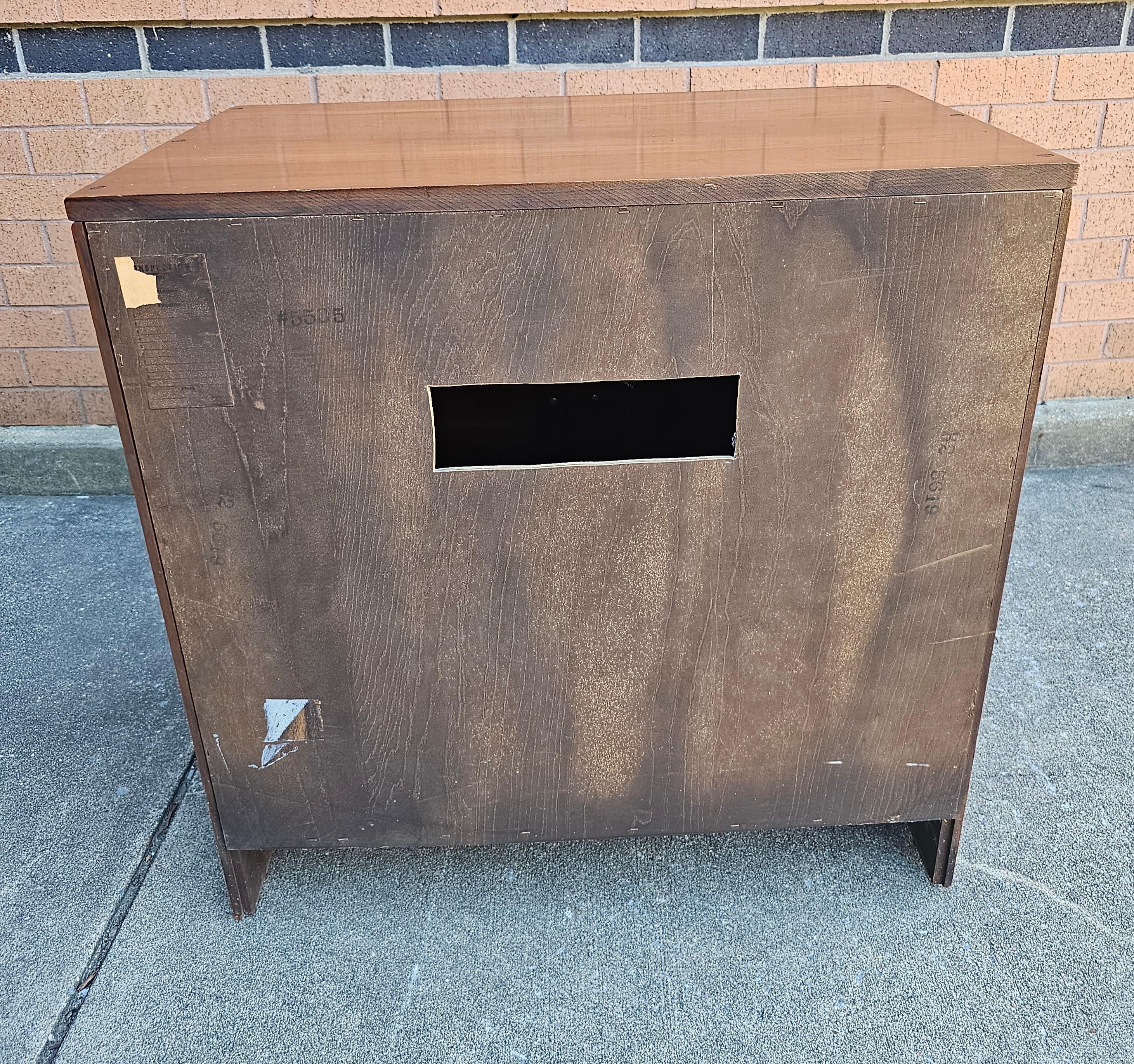 Mid 20th Century Solid Cherry Storage Side Cabinet, Circa 1970s For Sale 4
