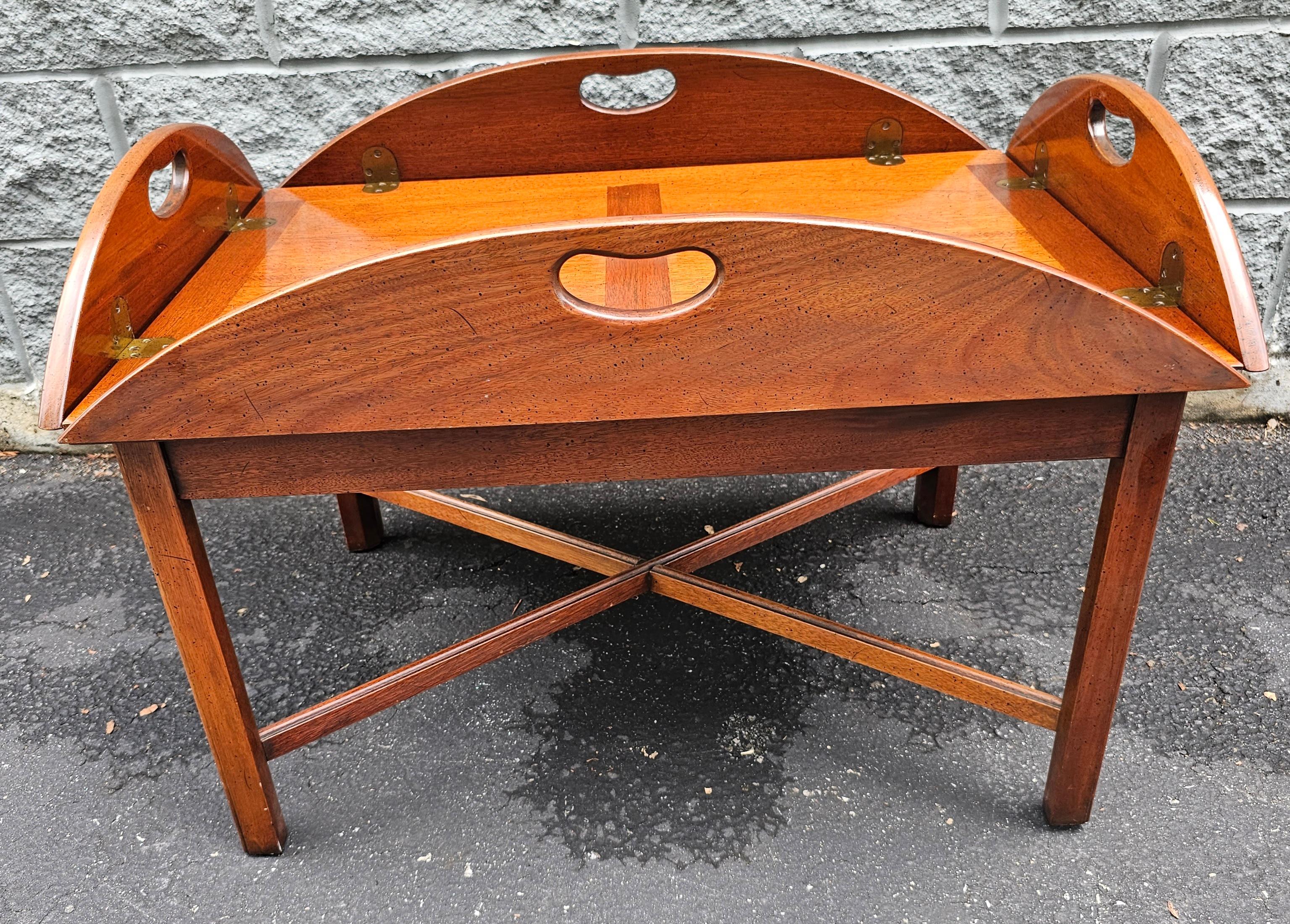 Mid 20th Century Solid Mahogany Butler's Cocktail / Coffee Table 4