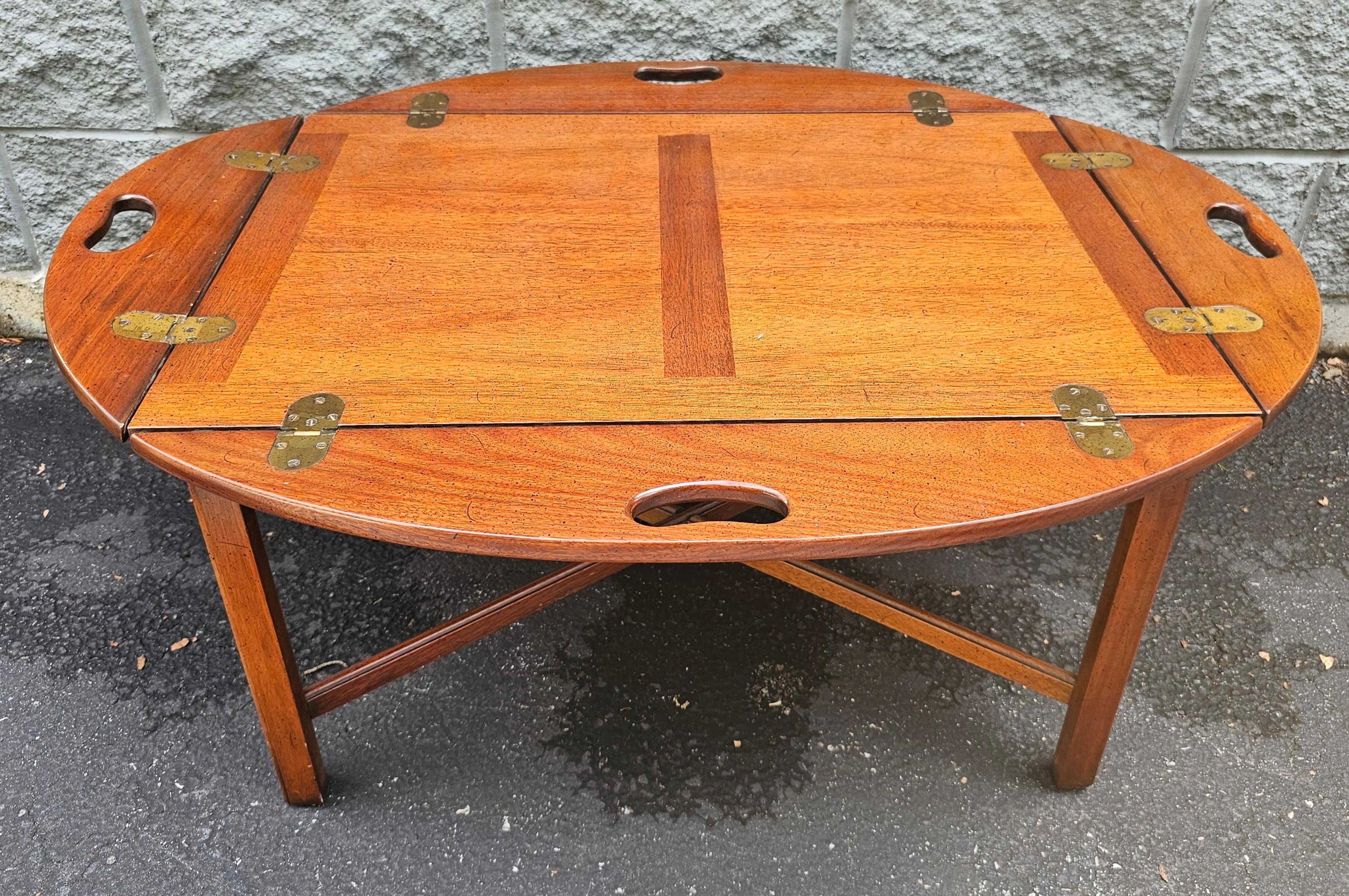 Mid-Century Modern Mid 20th Century Solid Mahogany Butler's Cocktail / Coffee Table