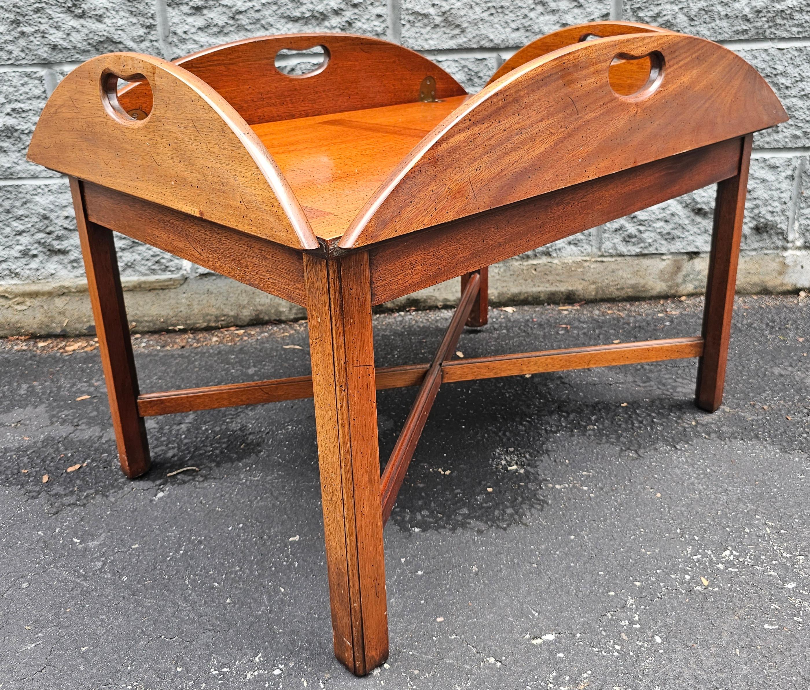 Cherry Mid 20th Century Solid Mahogany Butler's Cocktail / Coffee Table