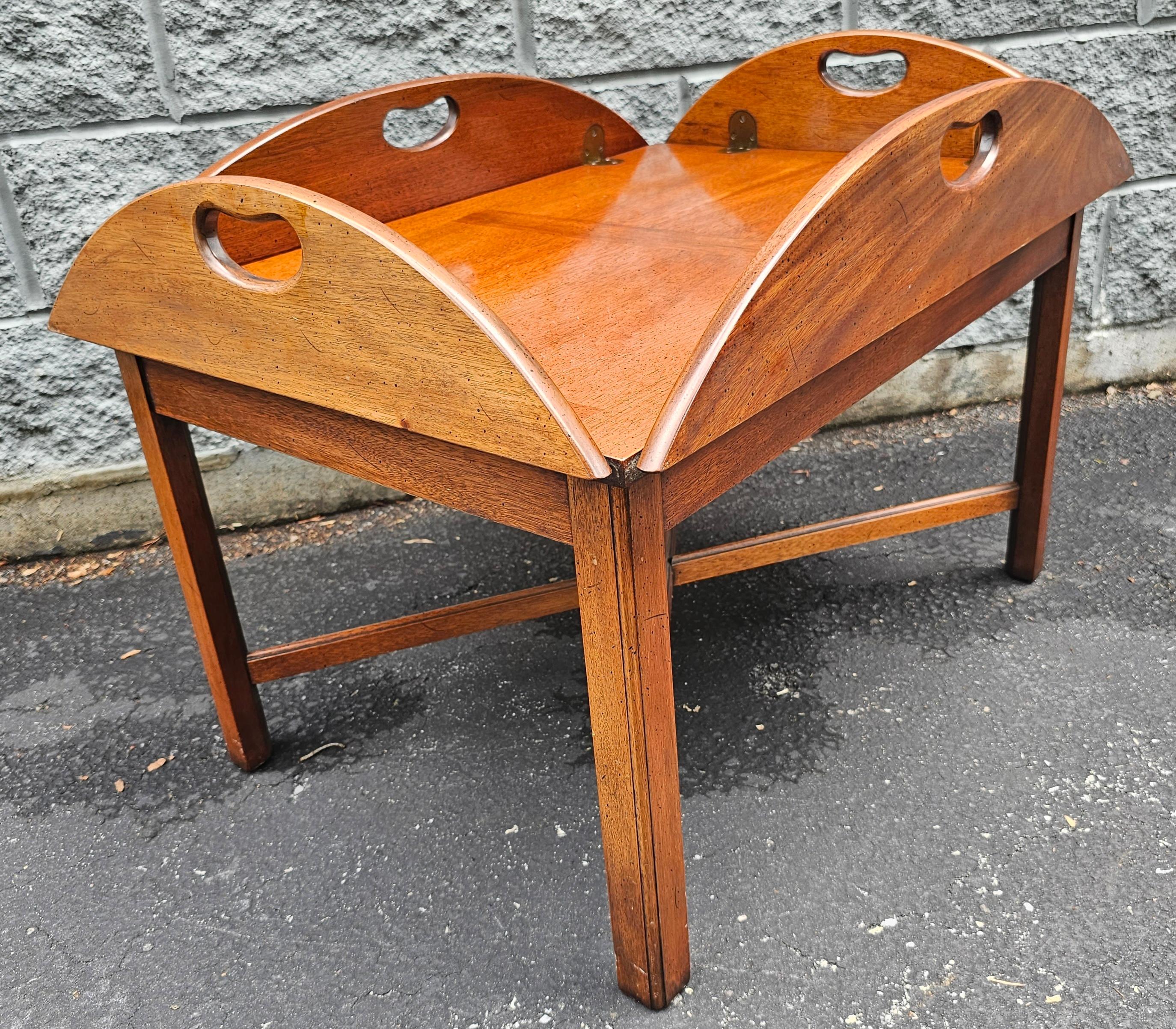 Mid 20th Century Solid Mahogany Butler's Cocktail / Coffee Table 1