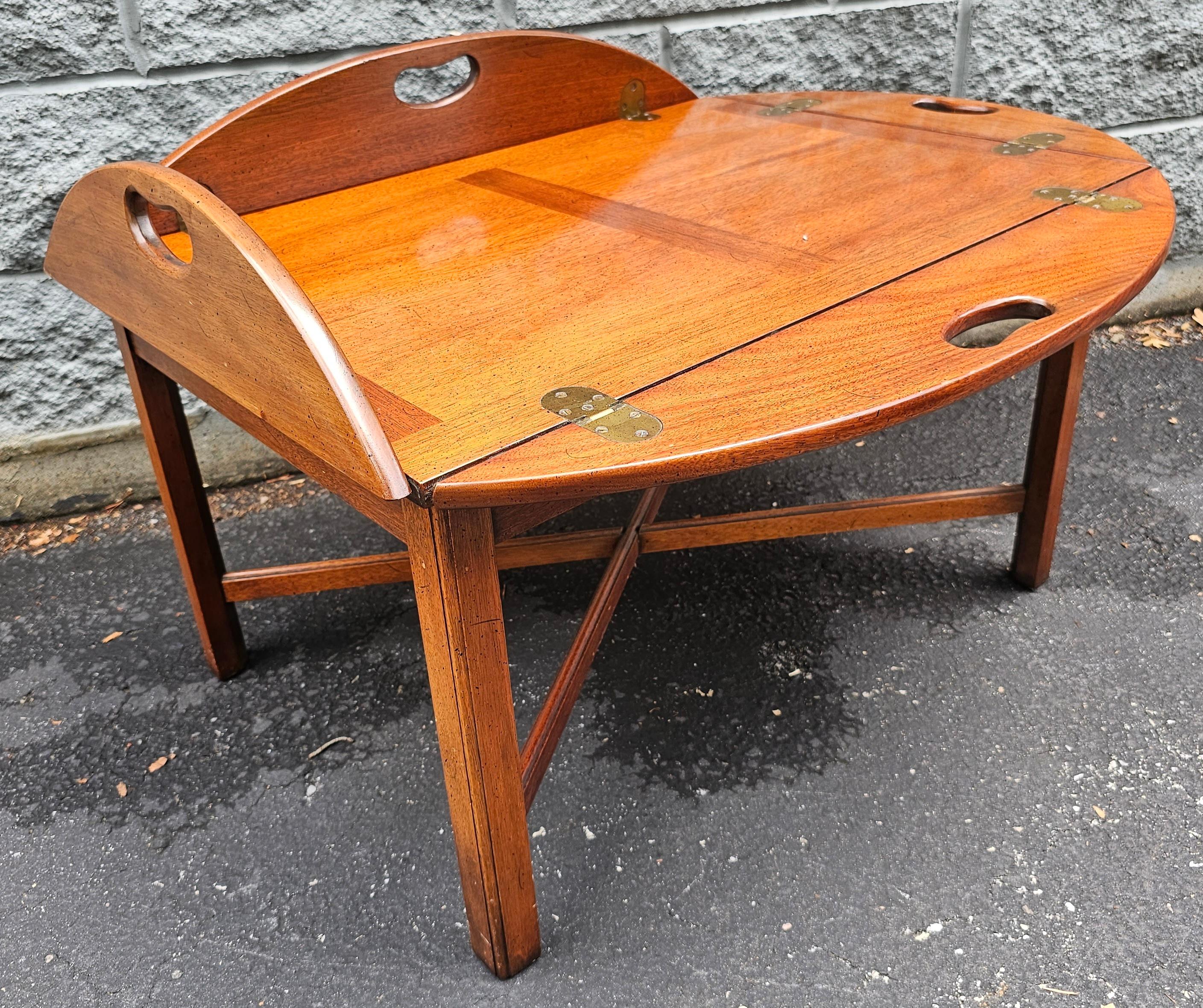 Mid 20th Century Solid Mahogany Butler's Cocktail / Coffee Table 2
