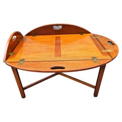 Mid 20th Century Solid Mahogany Butler's Cocktail / Coffee Table