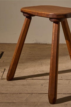Mid 20th century solid teak stool - Rectangle