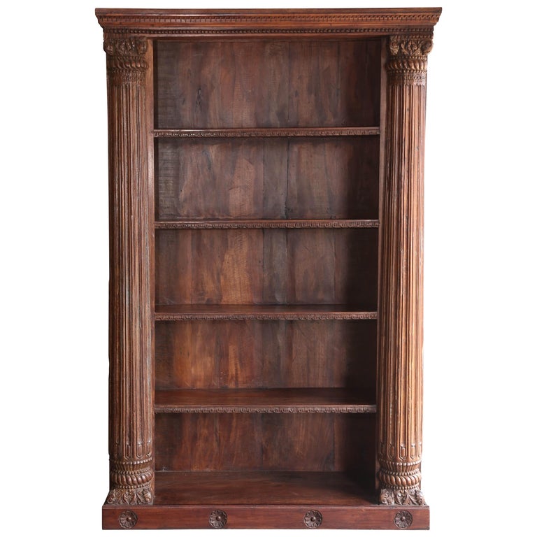 Mid-20th Century Solid Teak Wood Bookcase with Solid ...