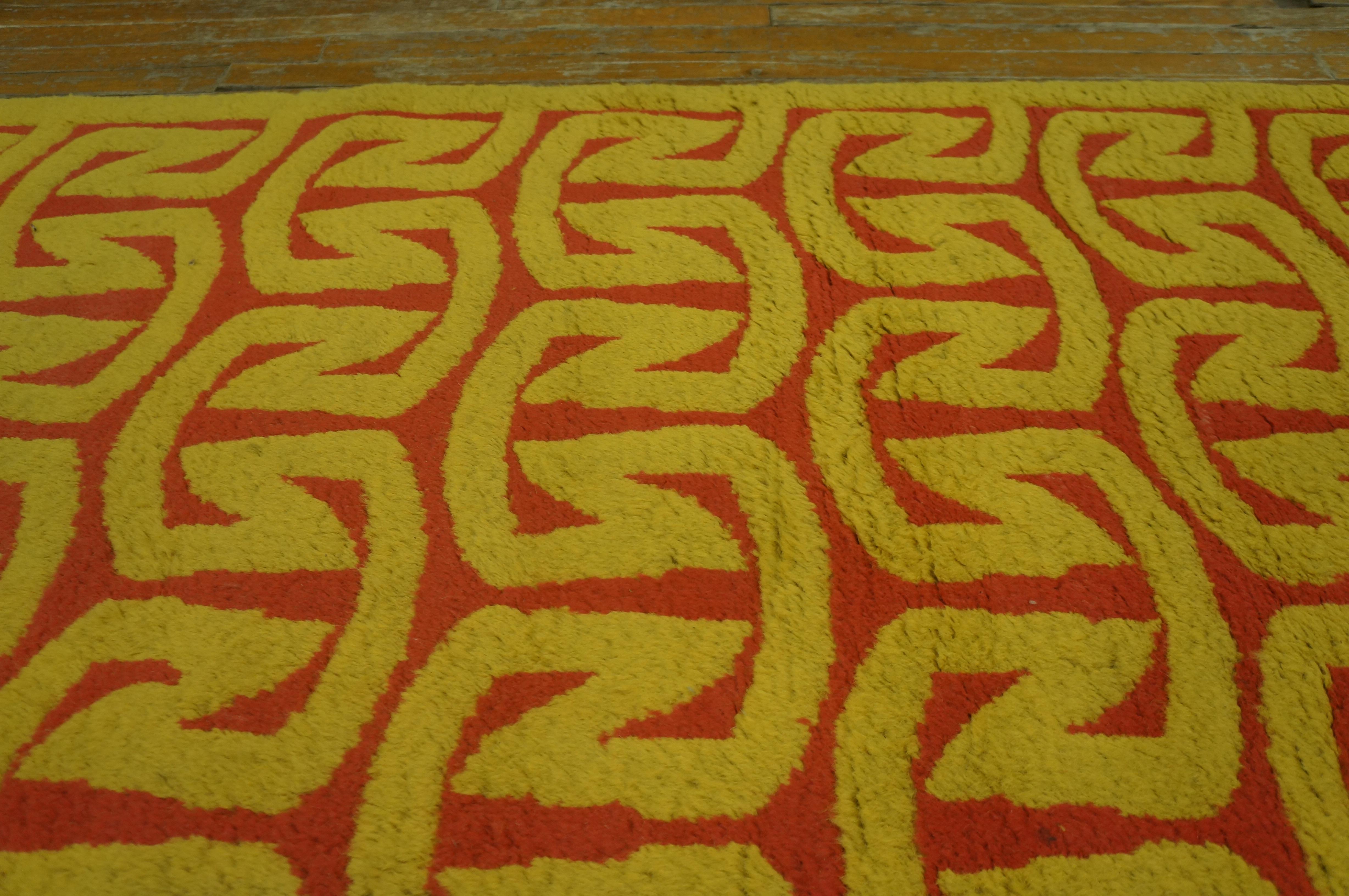 Alfombra Art Moderne Española de Mediados del Siglo XX ( 4' x 6'2