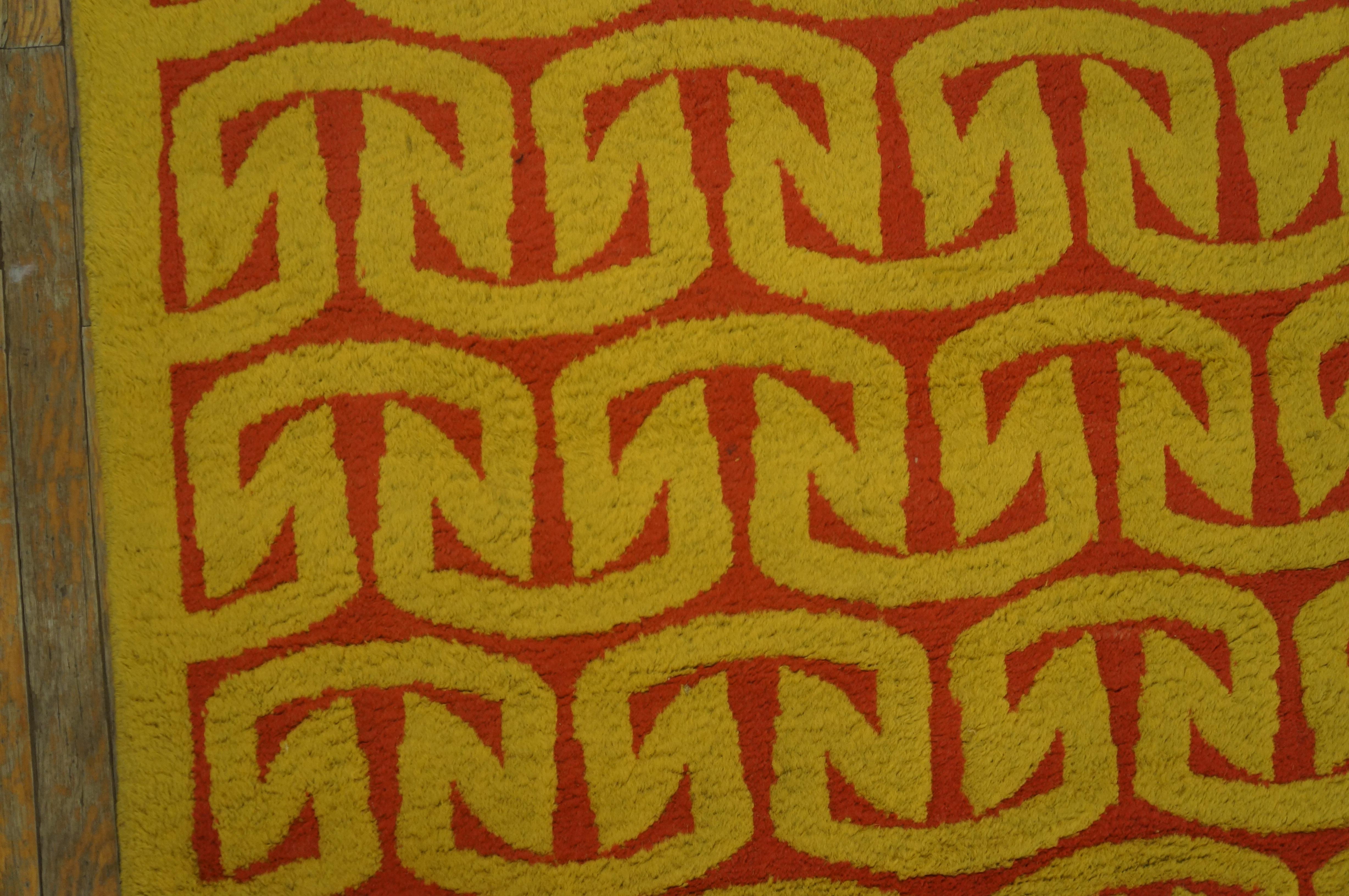 Alfombra Art Moderne Española de Mediados del Siglo XX ( 4' x 6'2