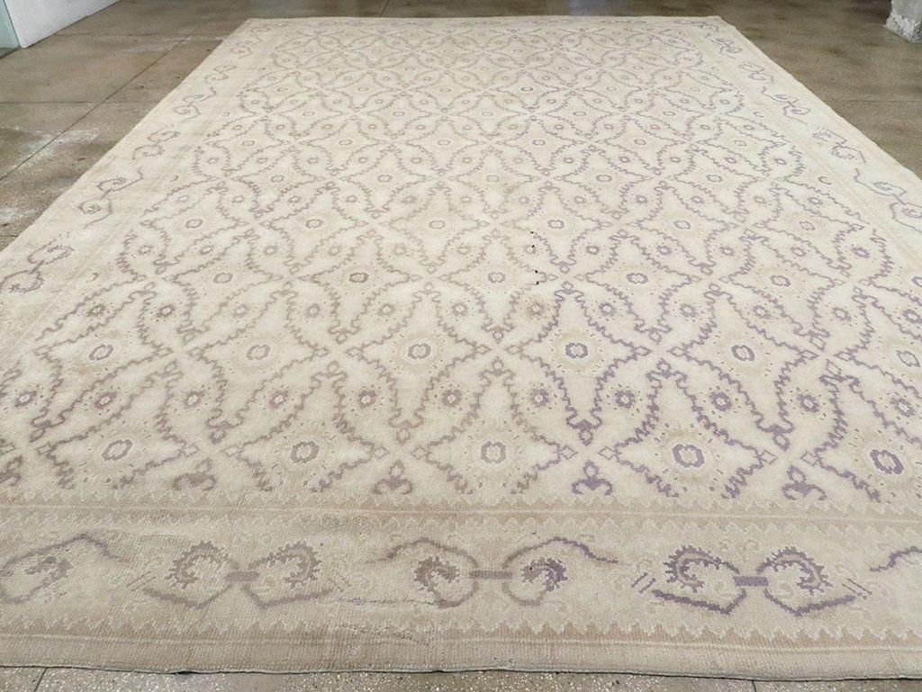 Hand-Knotted Mid-20th Century Spanish Cuenca Large Carpet by Fabrica Nacional De Tapices For Sale