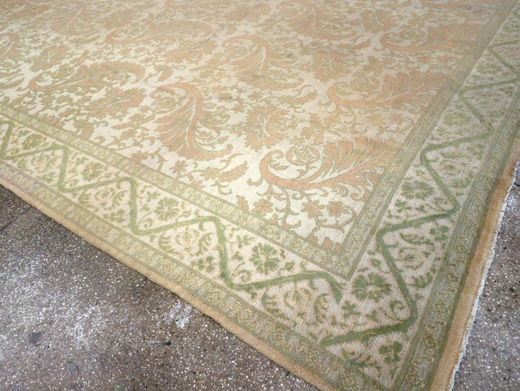 Wool Mid-20th Century Spanish Cuenca Room Size Carpet For Sale