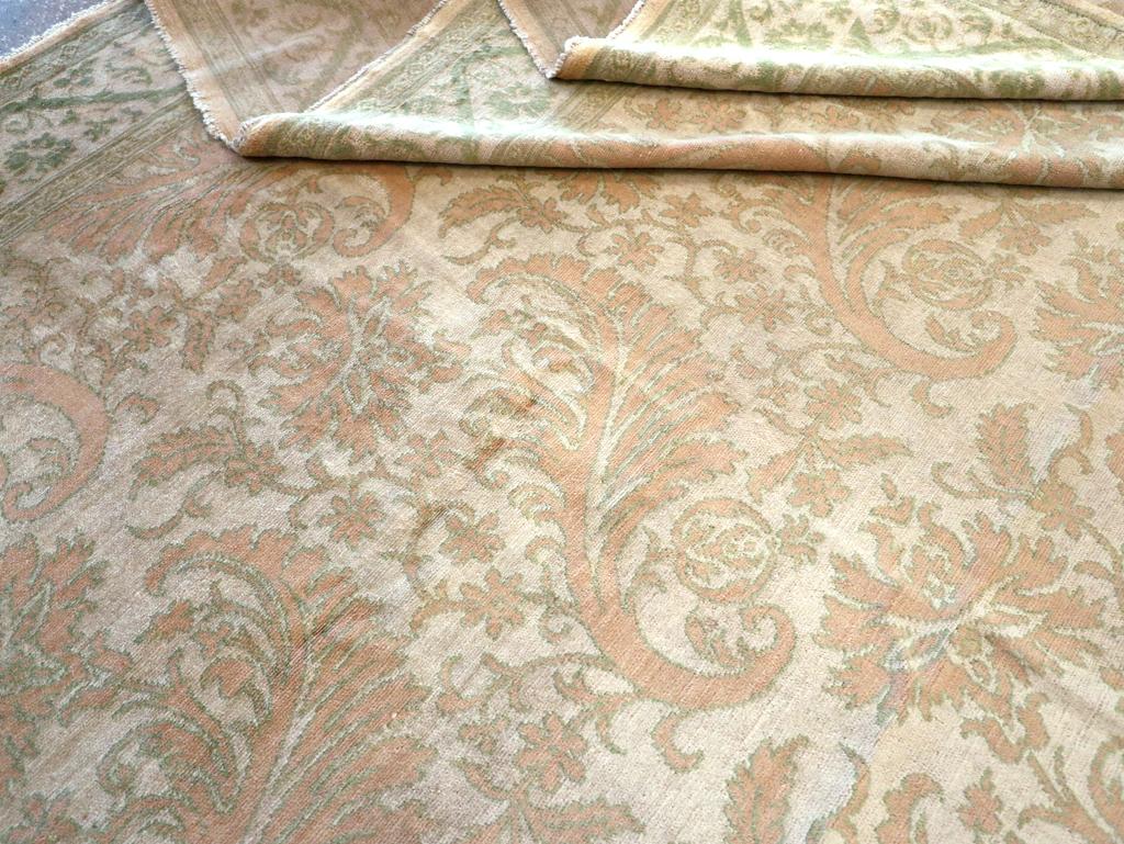 Mid-20th Century Spanish Cuenca Room Size Carpet For Sale 2