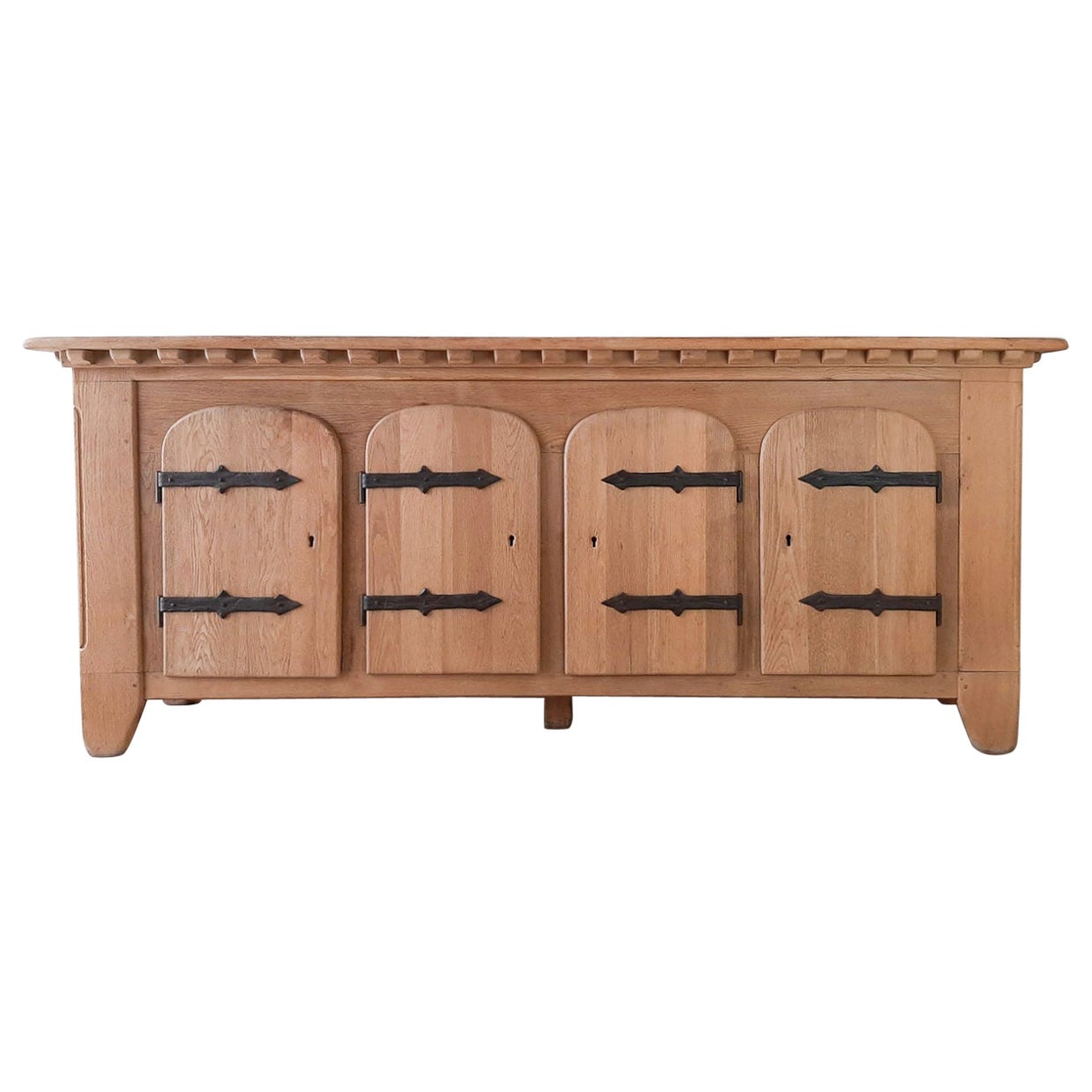 Mid 20th Century Spanish Oak Credenza 1940s