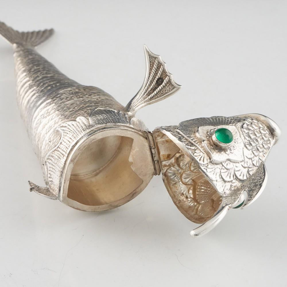 Gallery Detail: Mid 20Th Century Spanish Silver Articulated Fish Sculpture For Sale