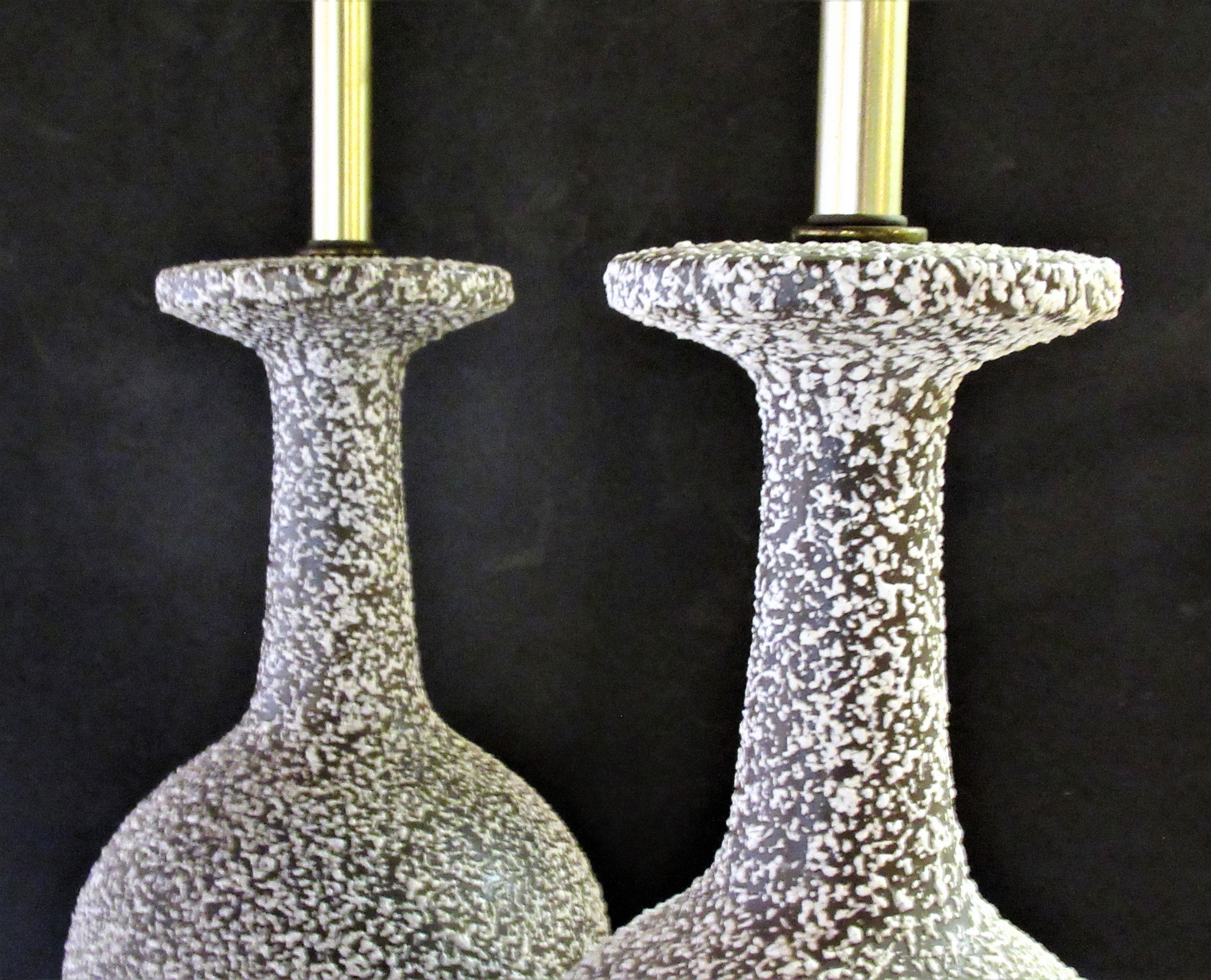Mid-Century Modern Mid-20th Century Speckle Glazed Ceramic Lamps