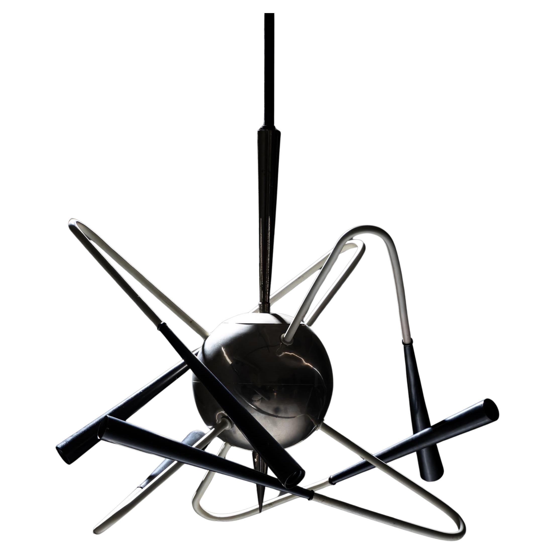 Sputnik-Kronleuchter "Orbit" von Stilnovo, Italien, Mitte des 20. im Angebot