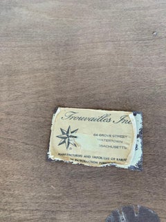 Mid-20th Century Square Coffee Table by Trouvailles Inc, Labeled