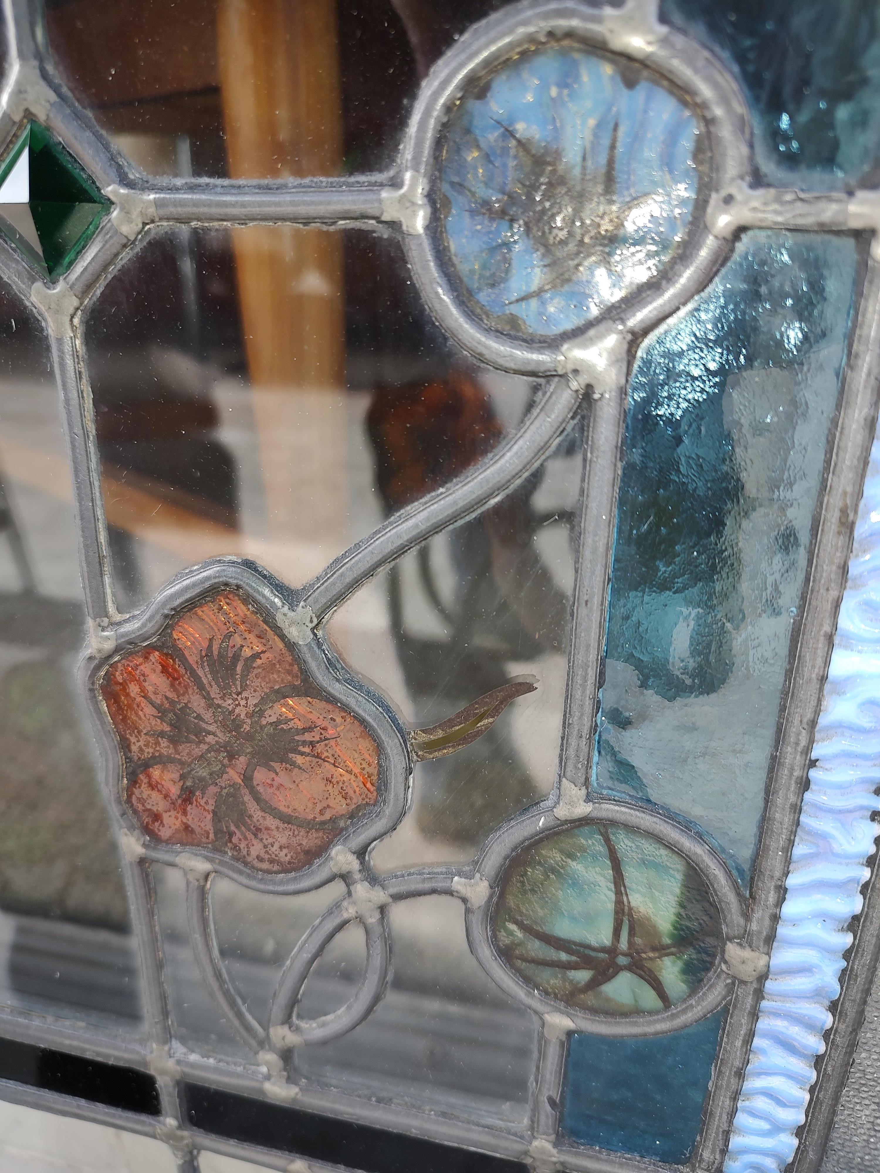Mid 20th Century Stained Glass Windows Fruit & Leaves, Jewels For Sale 3