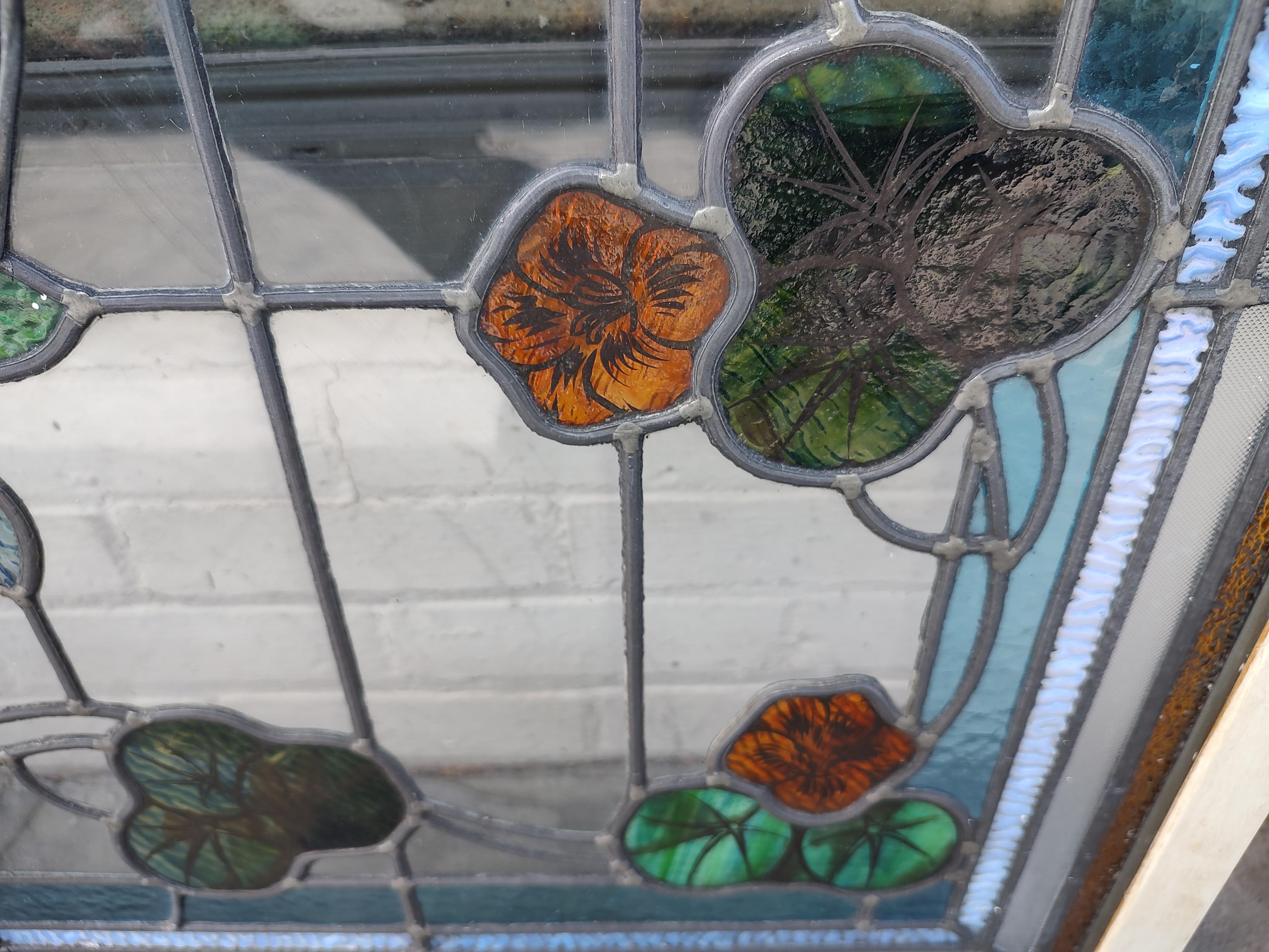 Mid 20th Century Stained Glass Windows Fruit & Leaves, Jewels For Sale 4