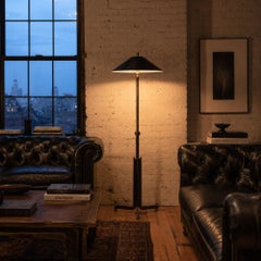 Mid 20th Century Stamped SEED Atomic bronze floor lamp