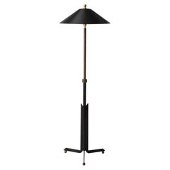 Mid 20th Century Stamped SEED Atomic bronze floor lamp