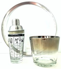 Mid-20th Century Sterling Silver and Glass Drinks Set of 11 by Dorothy Thorpe