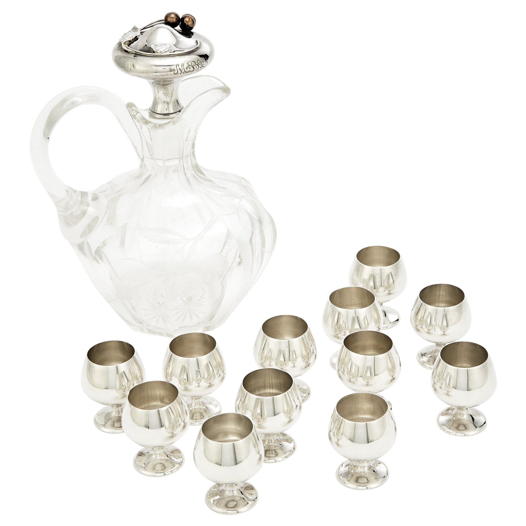 Mid 20th Century Sterling Silver Barware service For 12 People