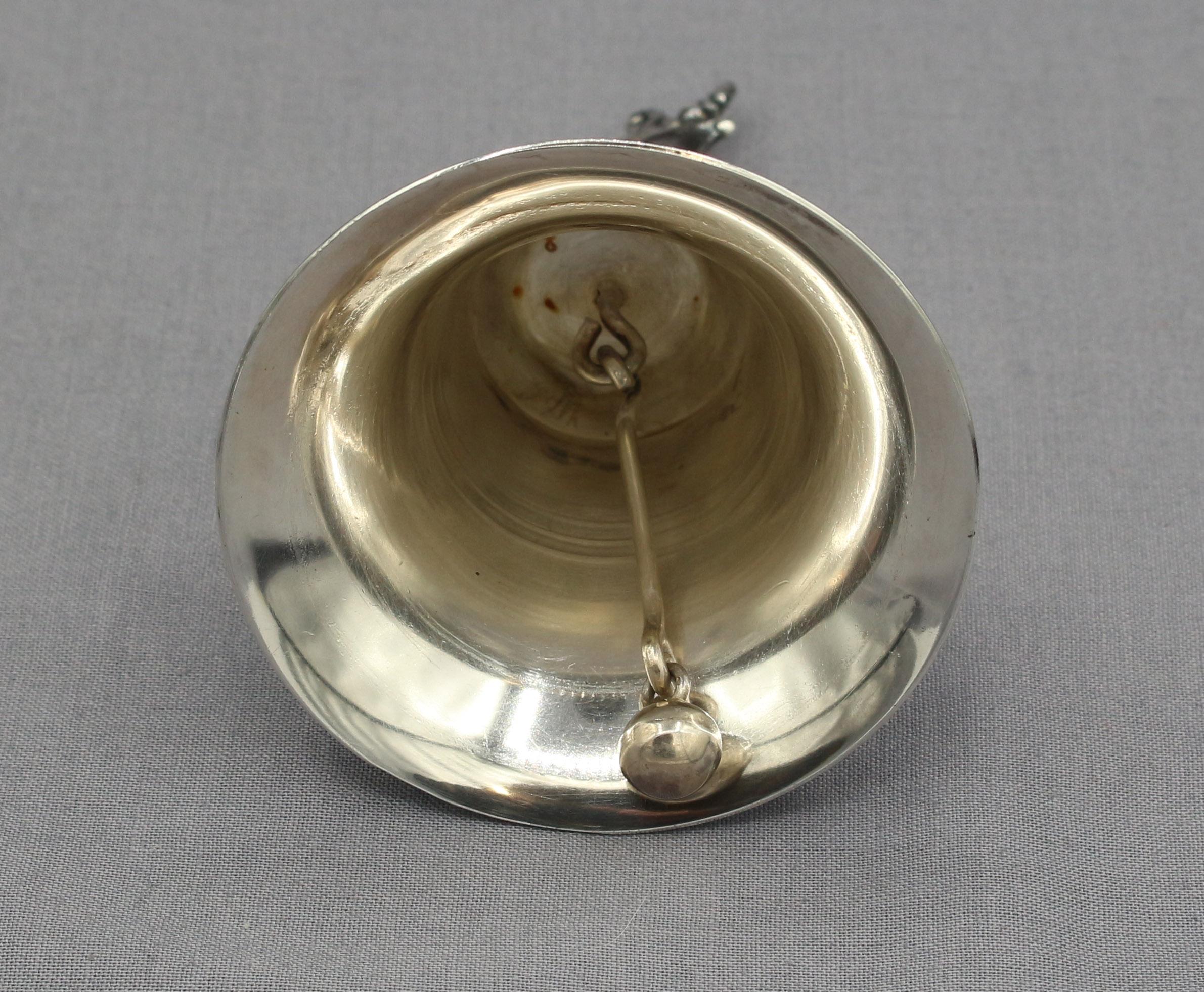 Canadian Mid 20th Century Sterling Silver Dinner Bell