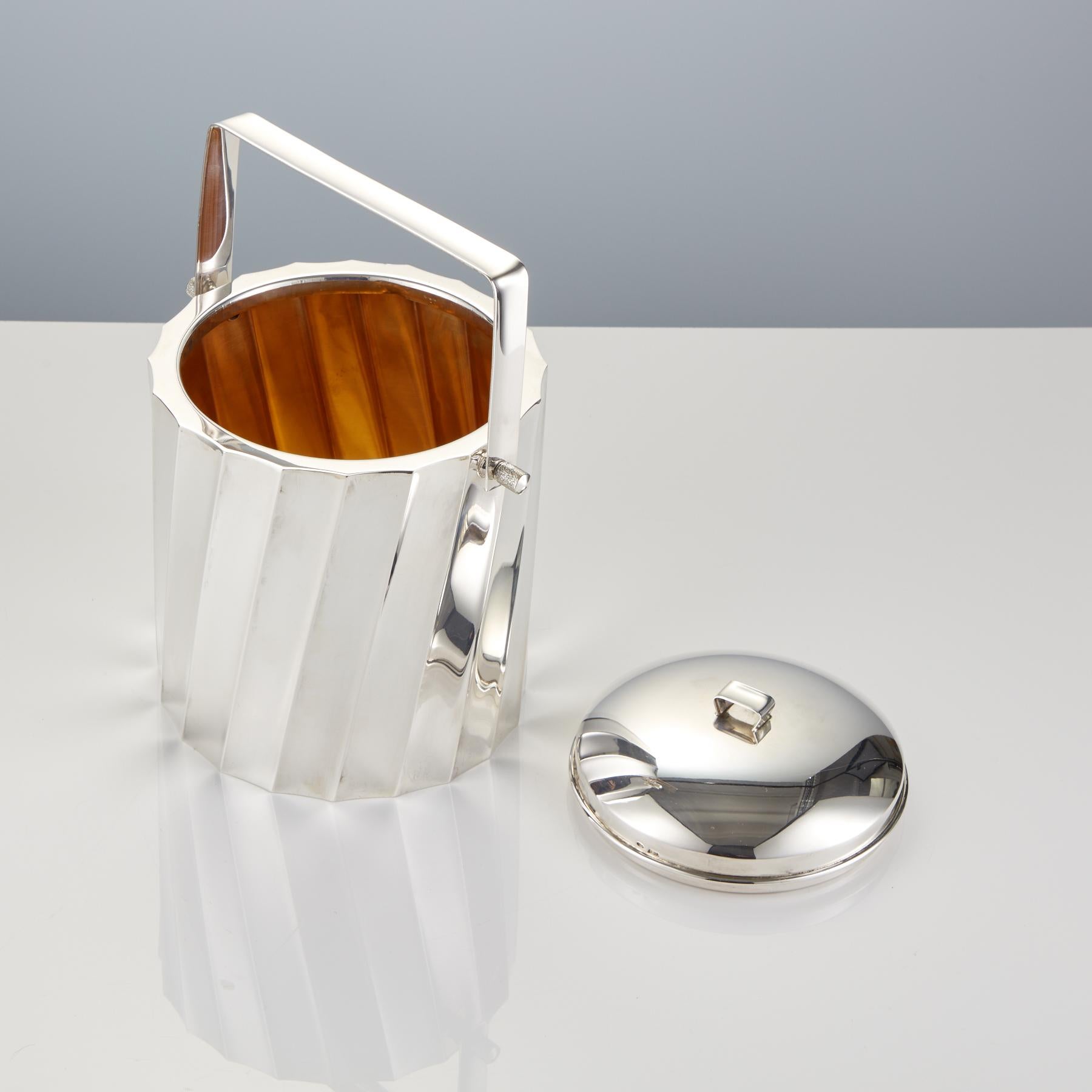 Mid-Century Modern Mid-20th Century Sterling Silver Ice Bucket by Cartier Circa 1960