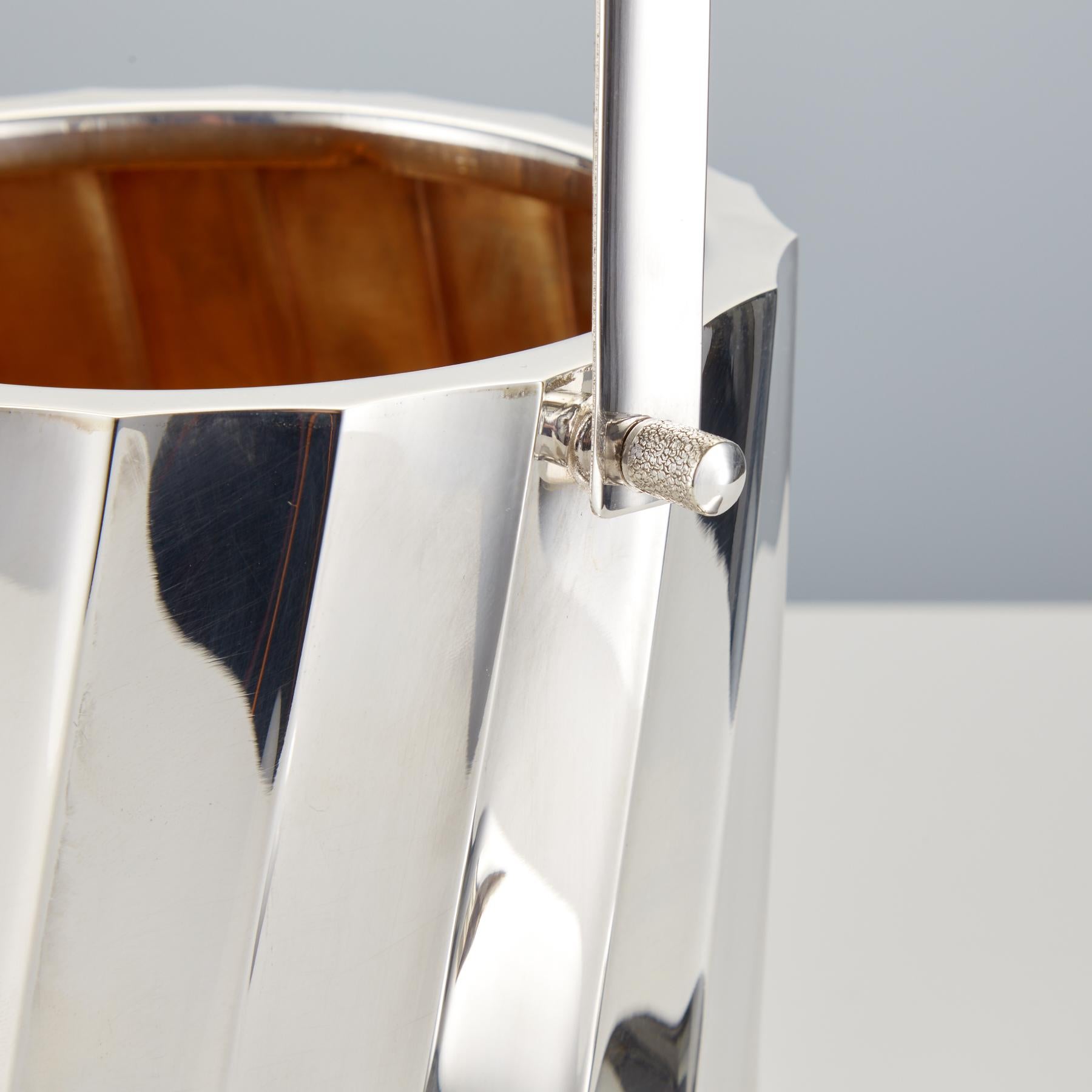 Italian Mid-20th Century Sterling Silver Ice Bucket by Cartier Circa 1960