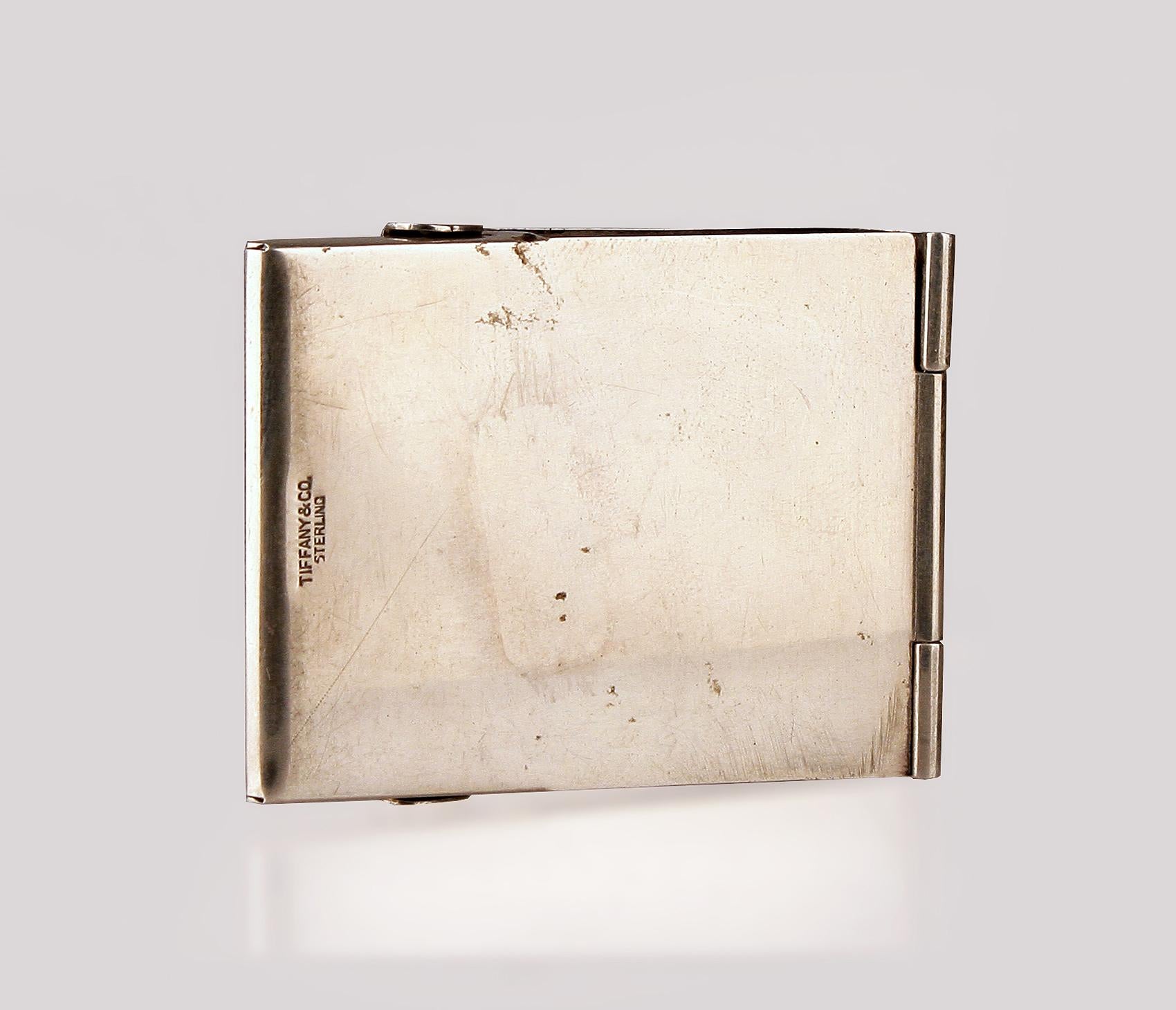 Américain Couverture/porte-revue de livre d'allumettes en argent sterling du milieu du 20e siècle par Tiffany & Co. en vente