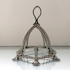 Mid-20th Century Sterling Silver Toast Rack, Birmingham, 1951 E Hill