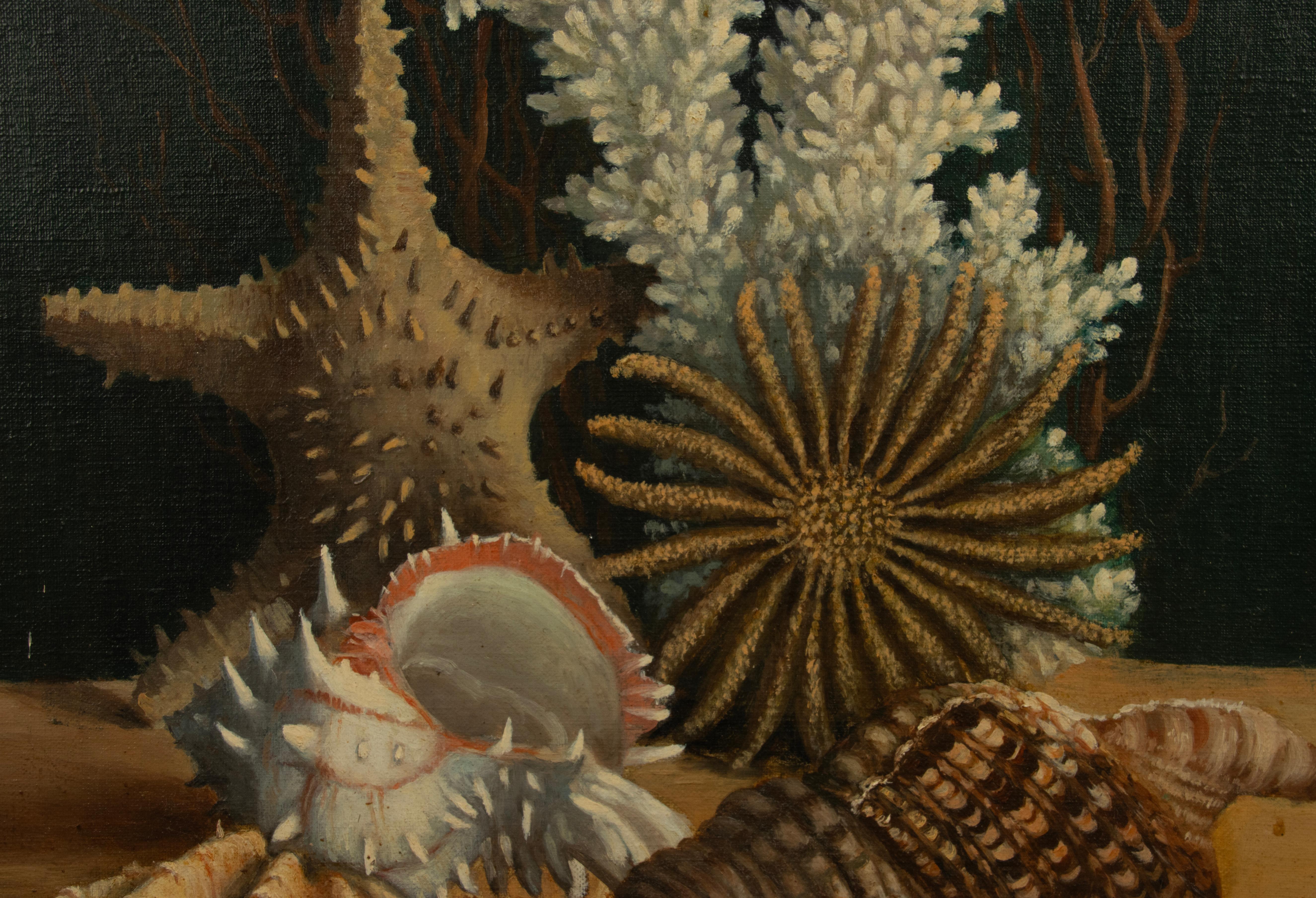 Mid-20th Century Still Life Painting - Bertha Lombet - Oil on Canvas For Sale 5