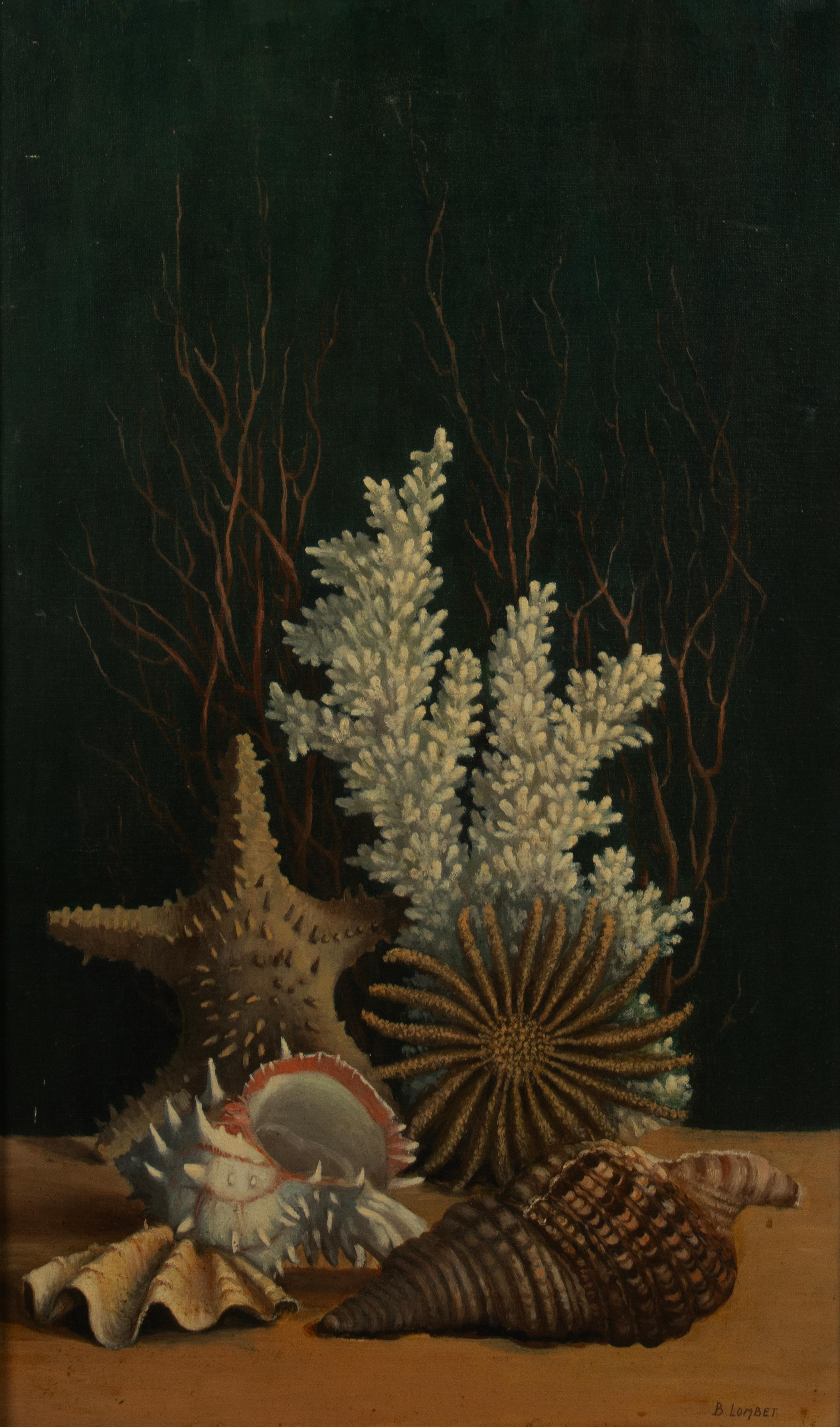 Belgian Mid-20th Century Still Life Painting - Bertha Lombet - Oil on Canvas For Sale