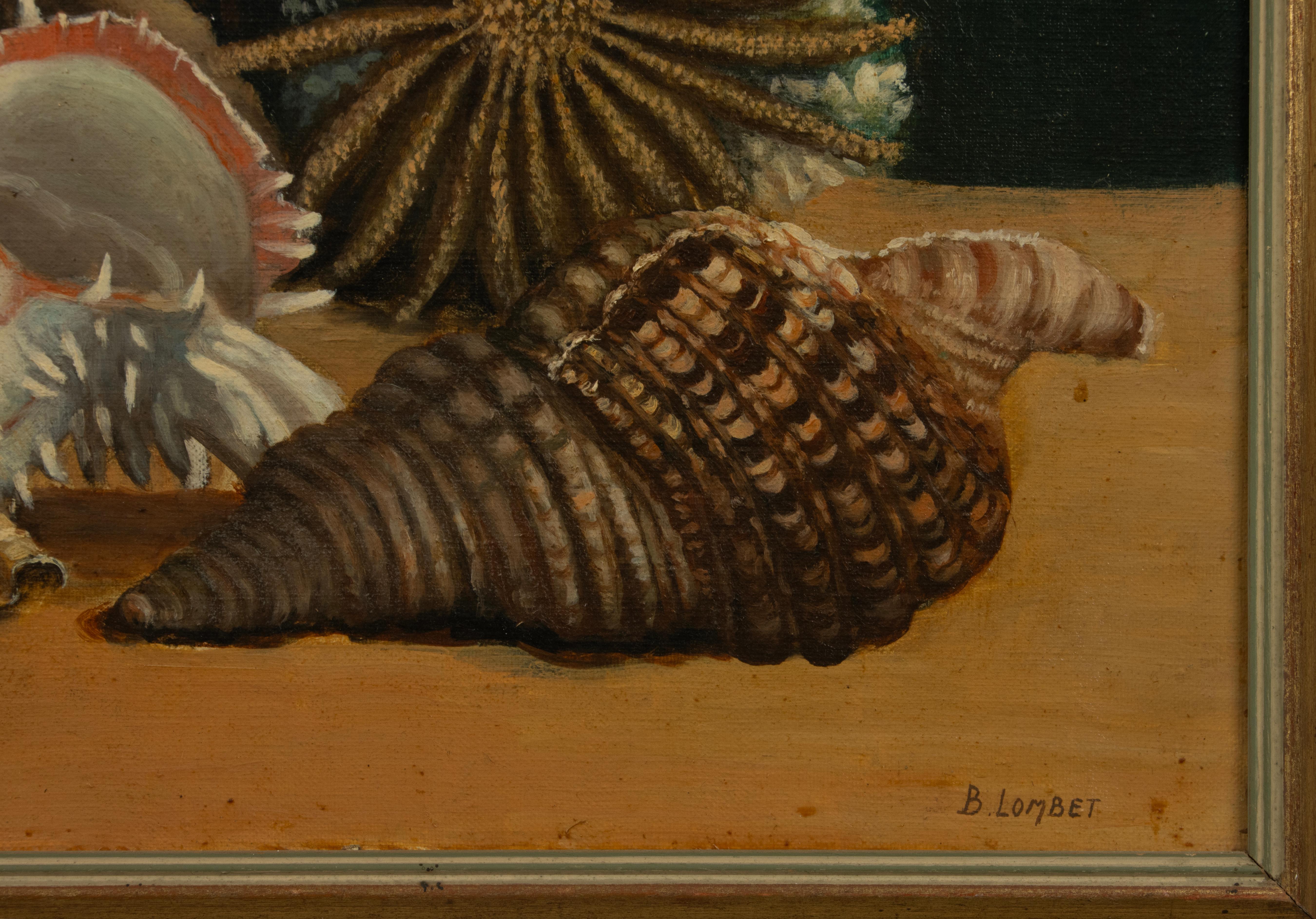 Hand-Painted Mid-20th Century Still Life Painting - Bertha Lombet - Oil on Canvas For Sale