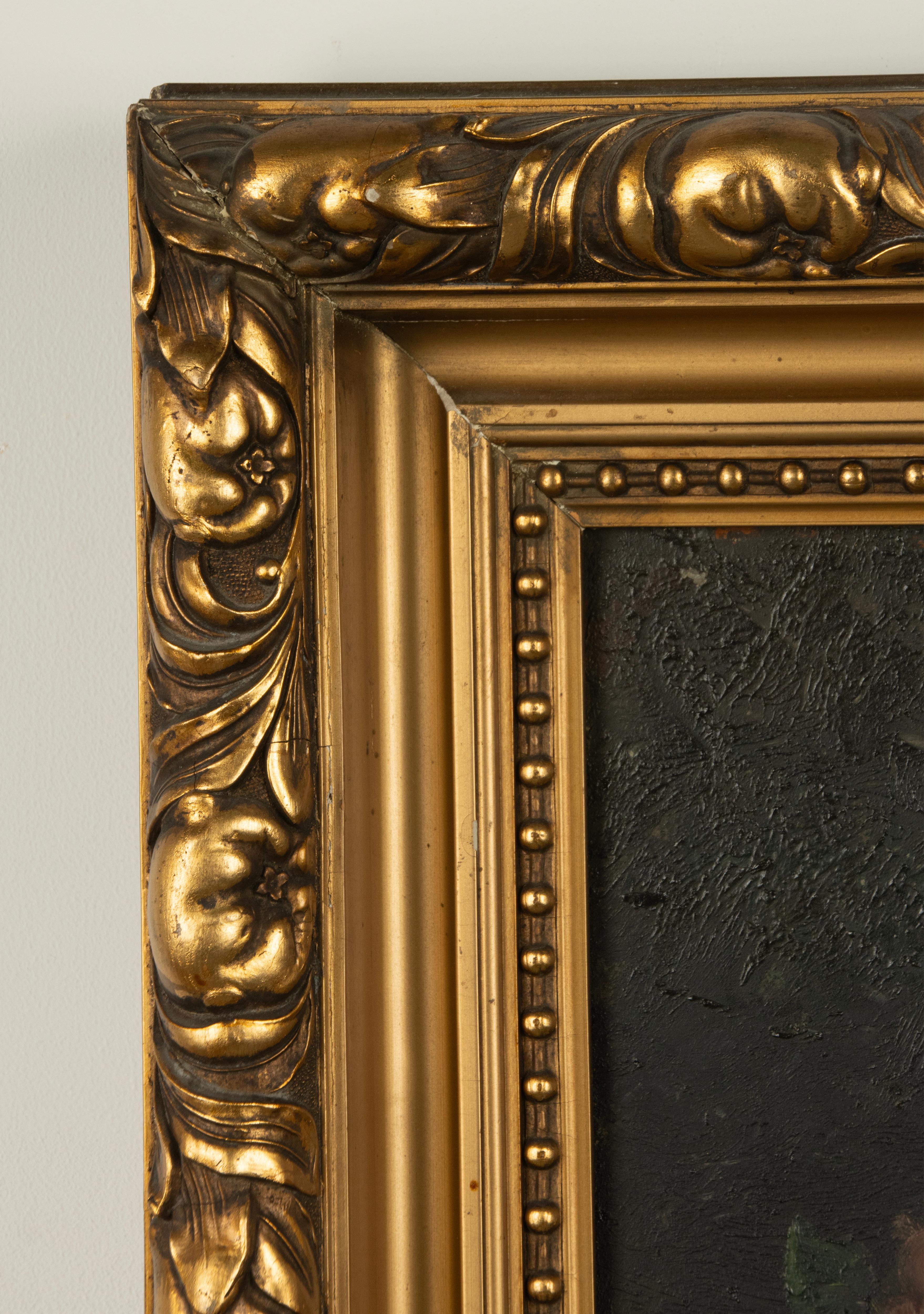 Nature morte du milieu du XXe siècle - Georges Duval - Huile sur toile - Raisins en vente 3