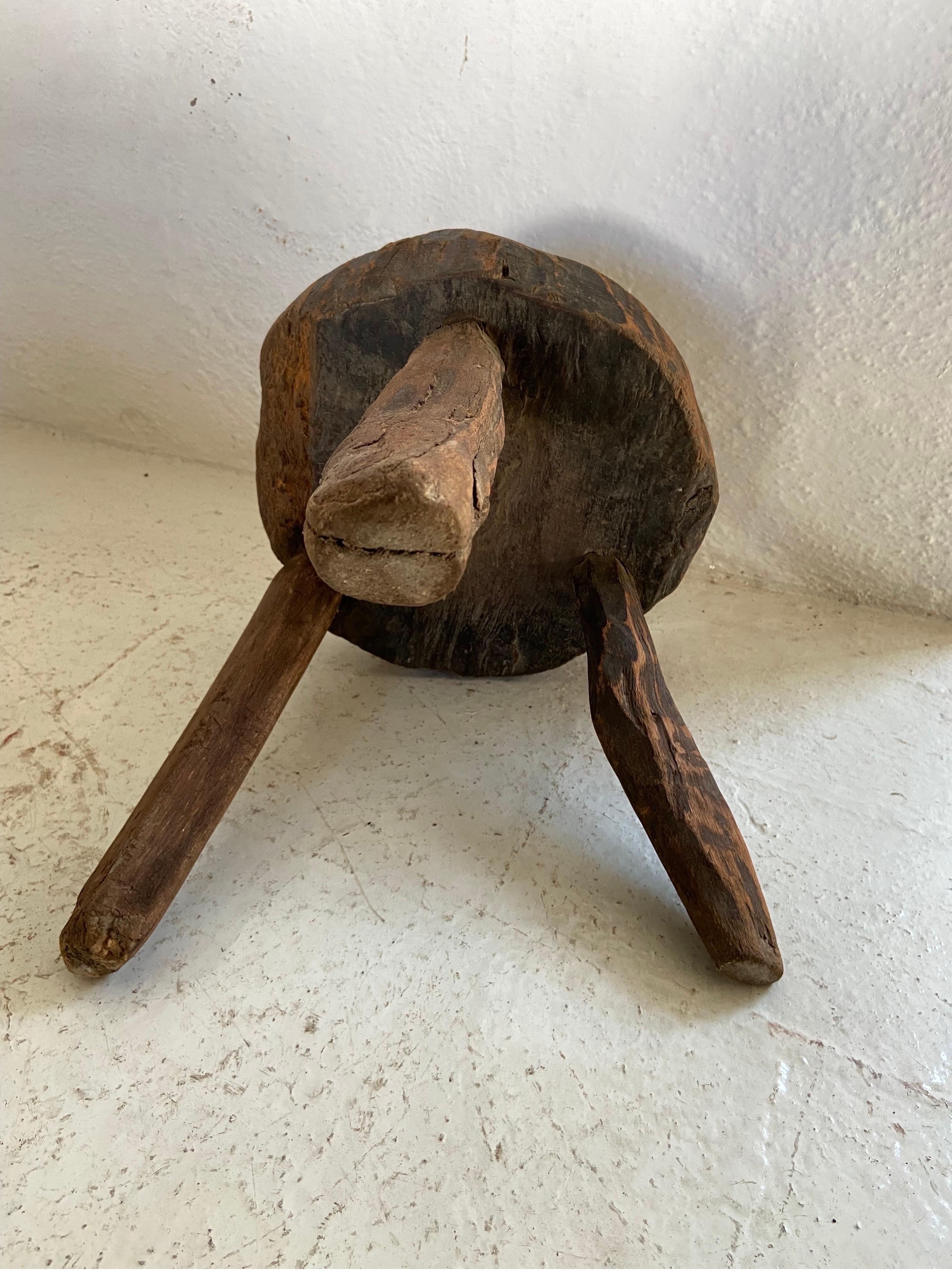 Mid 20th Century Stool From Mexico For Sale 7
