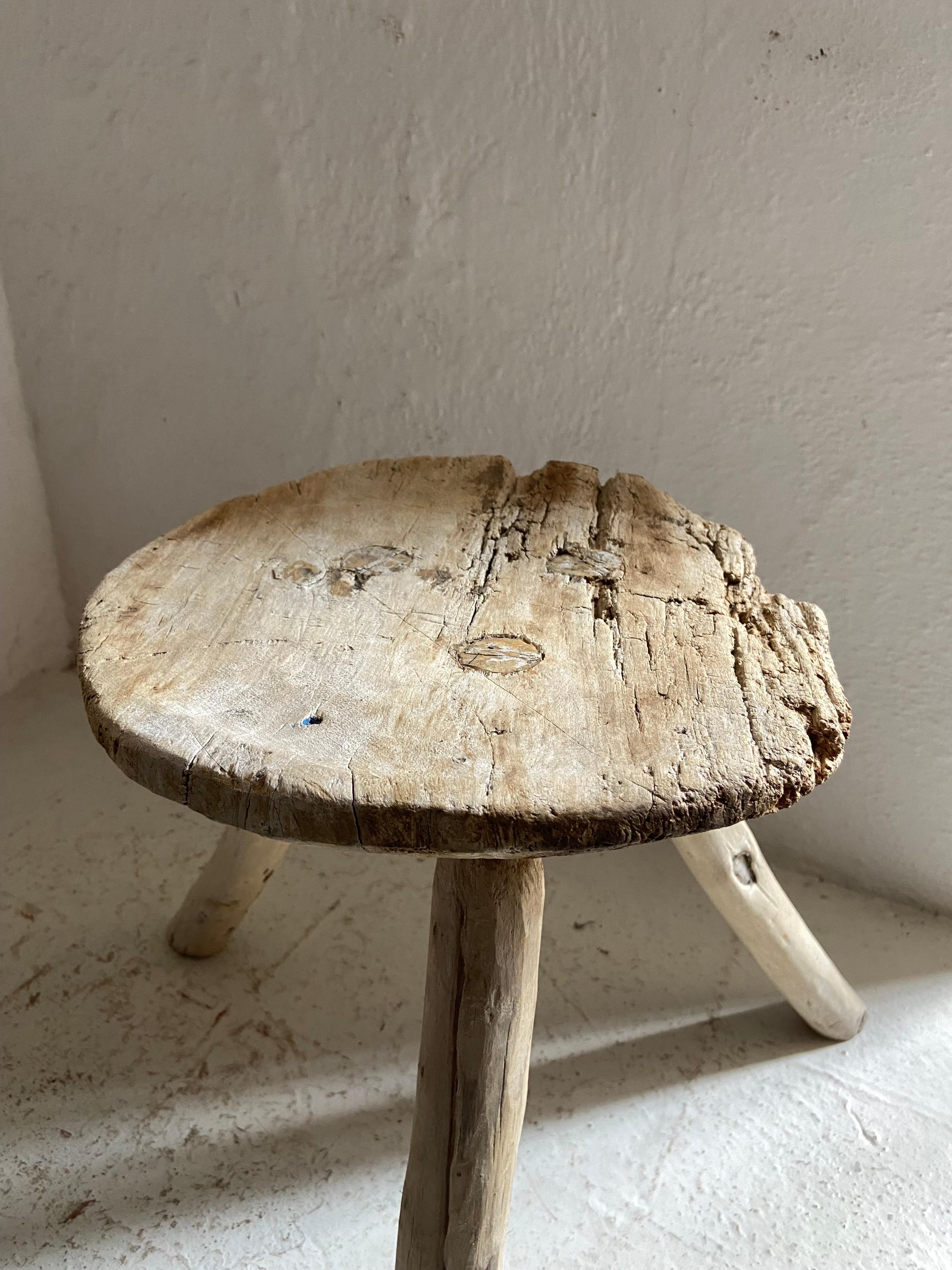 Primitive Mid-20th Century Stool from Mexico