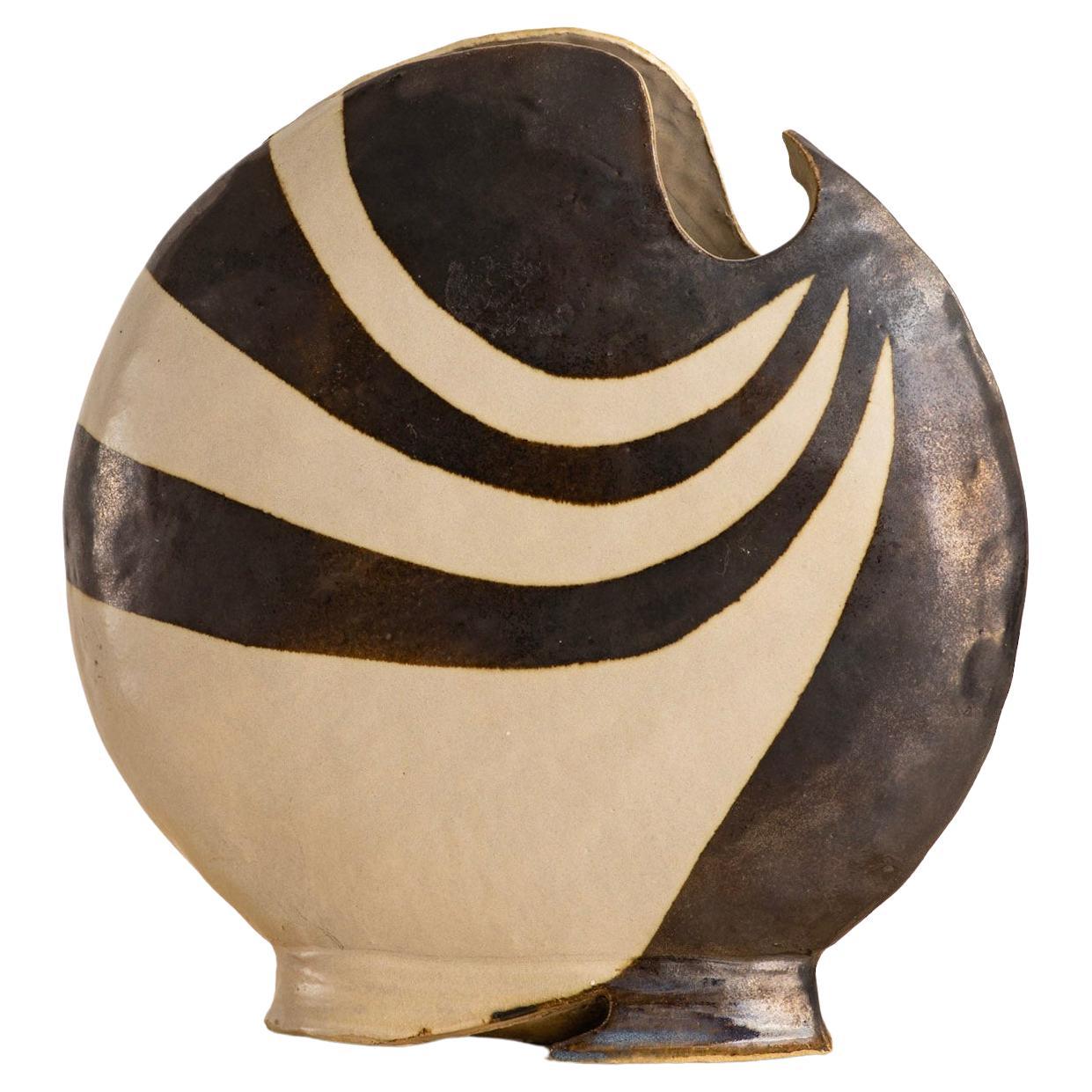 Mid 20th Century Studio Made Abstract Ceramic Vase