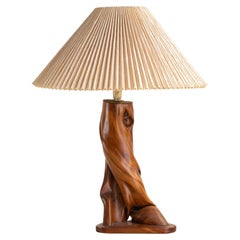 Mid 20th Century Studio Made Root Wood Table Lamp