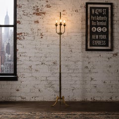 Mid 20th Century Stylish Brass Floor Lamp