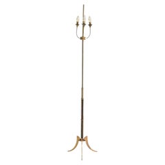 Mid 20th Century Stylish Brass Floor Lamp