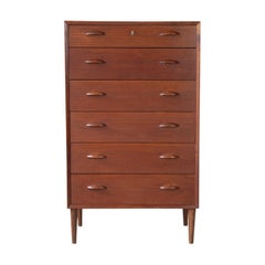 Mid-20th Century, Stylish Tallboy in Teak