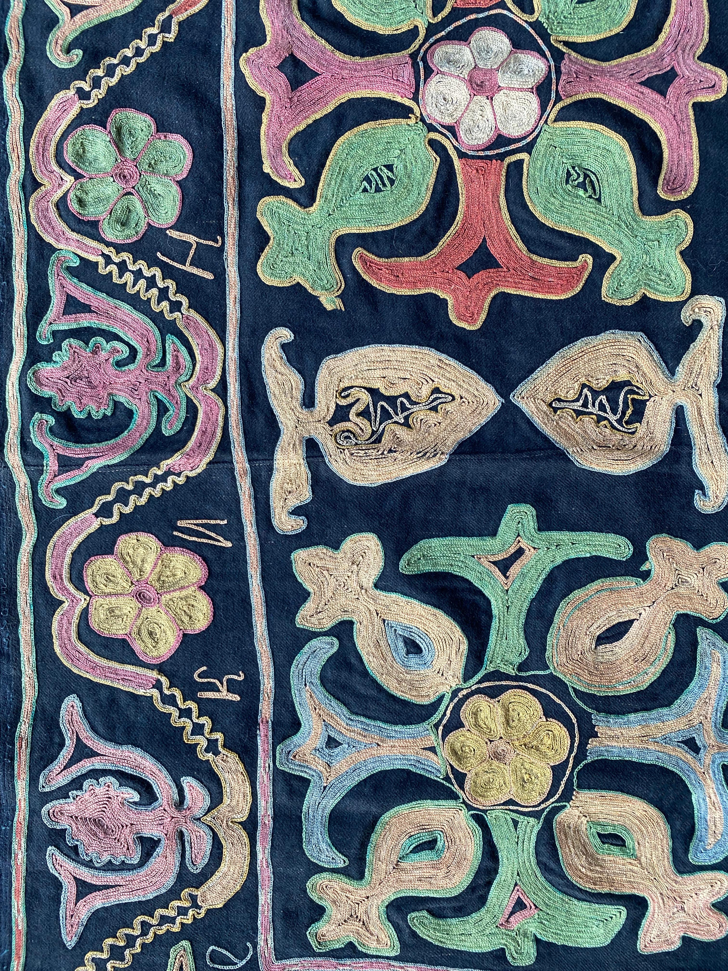 Other Central Asian Embroidered Textile, “Suzani”, Mid 20th Century  For Sale