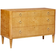 Mid-20th Century Swedish Birch Chest of Drawers by SMF